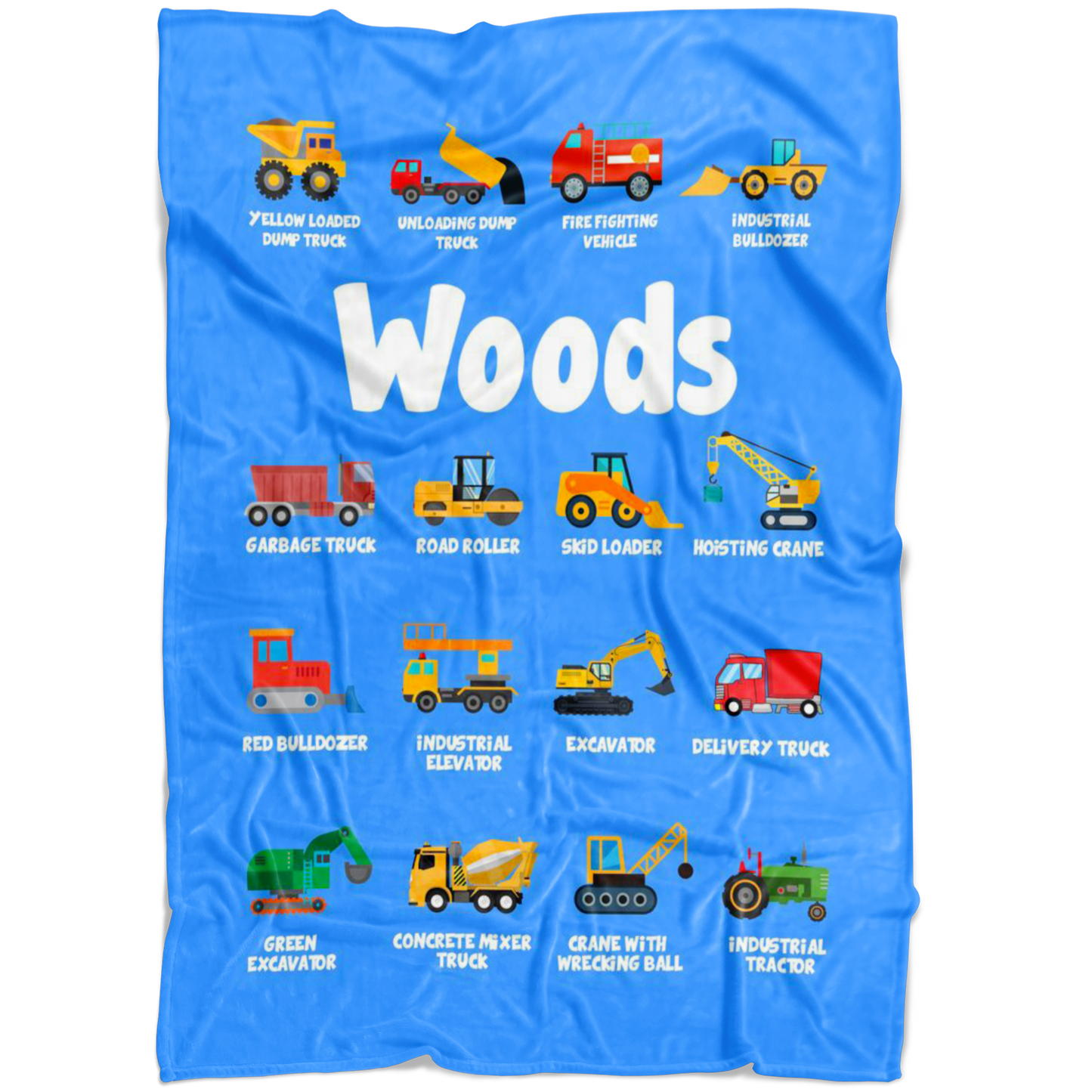 Woods Construction Blanket Blue