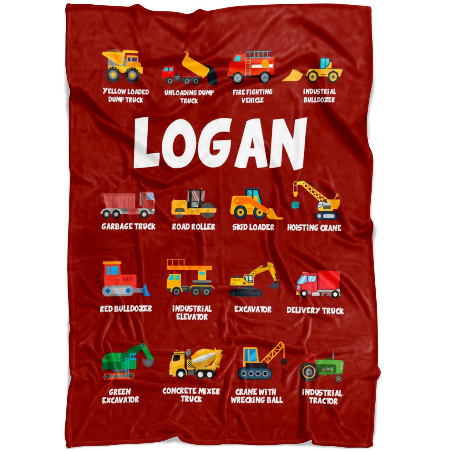 Logan Construction Blanket Red