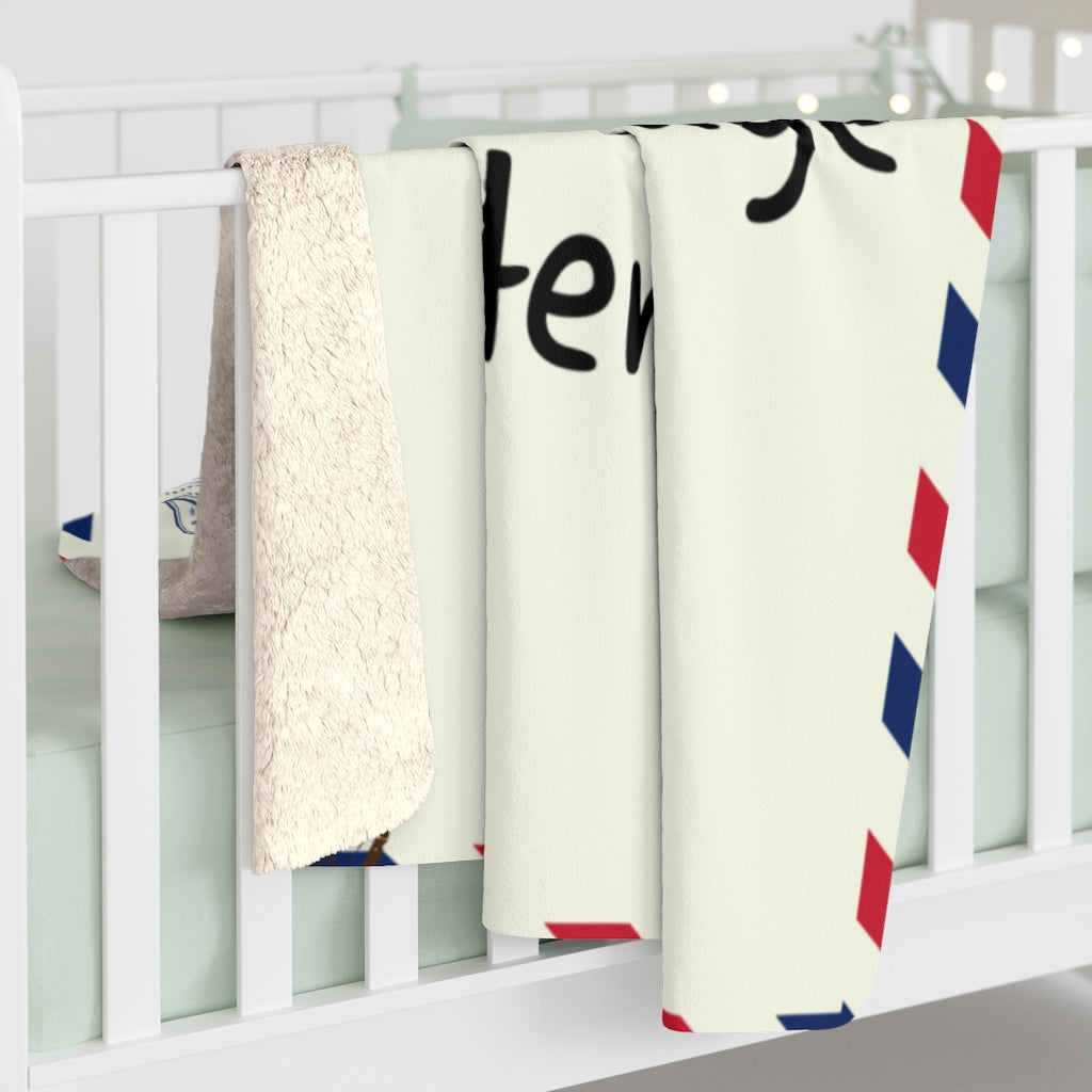 Personalized, Custom Message Ultra Soft Sherpa Fleece Blanket, Thoughtful Gift