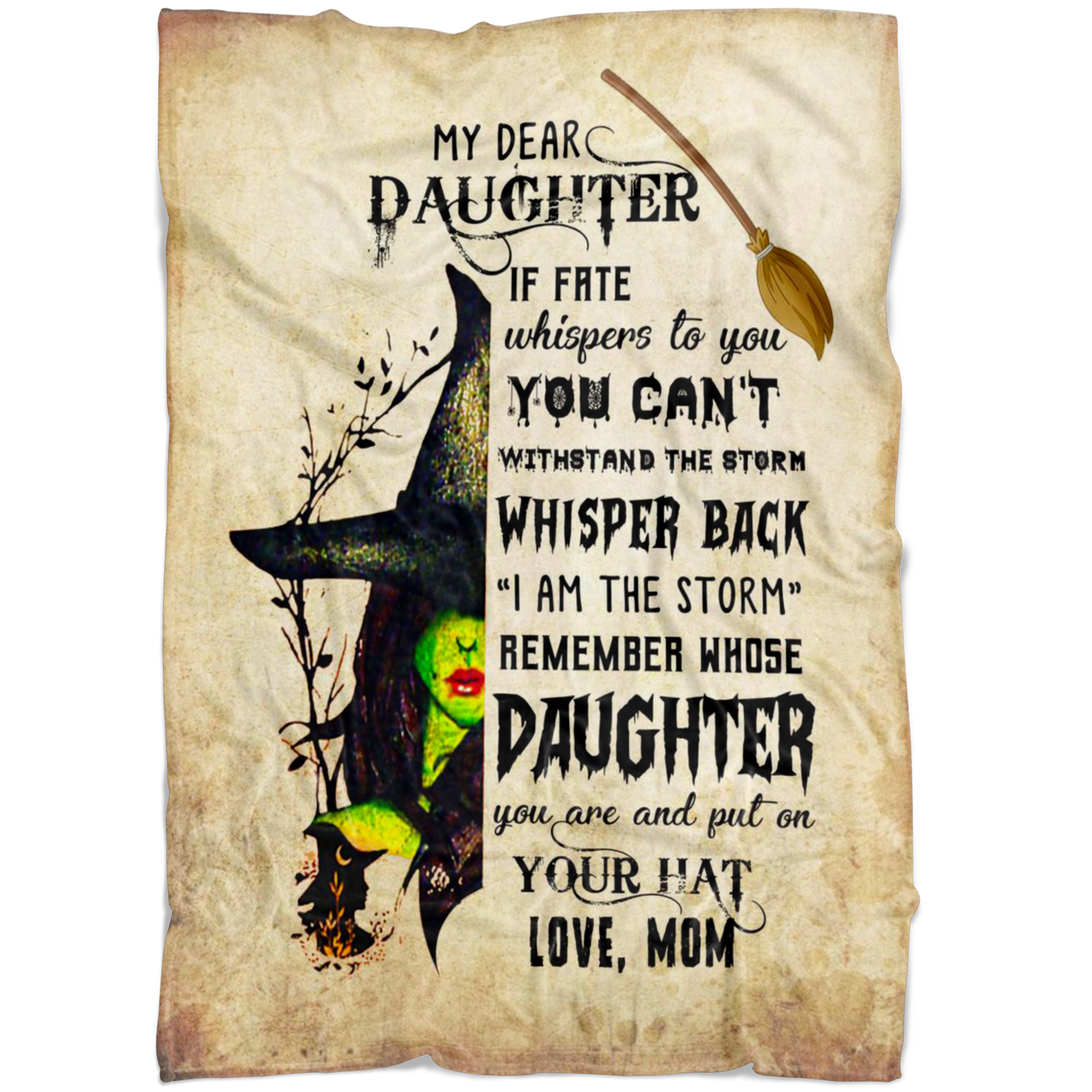 Halloween Blanket Gift from Mom to Daughter