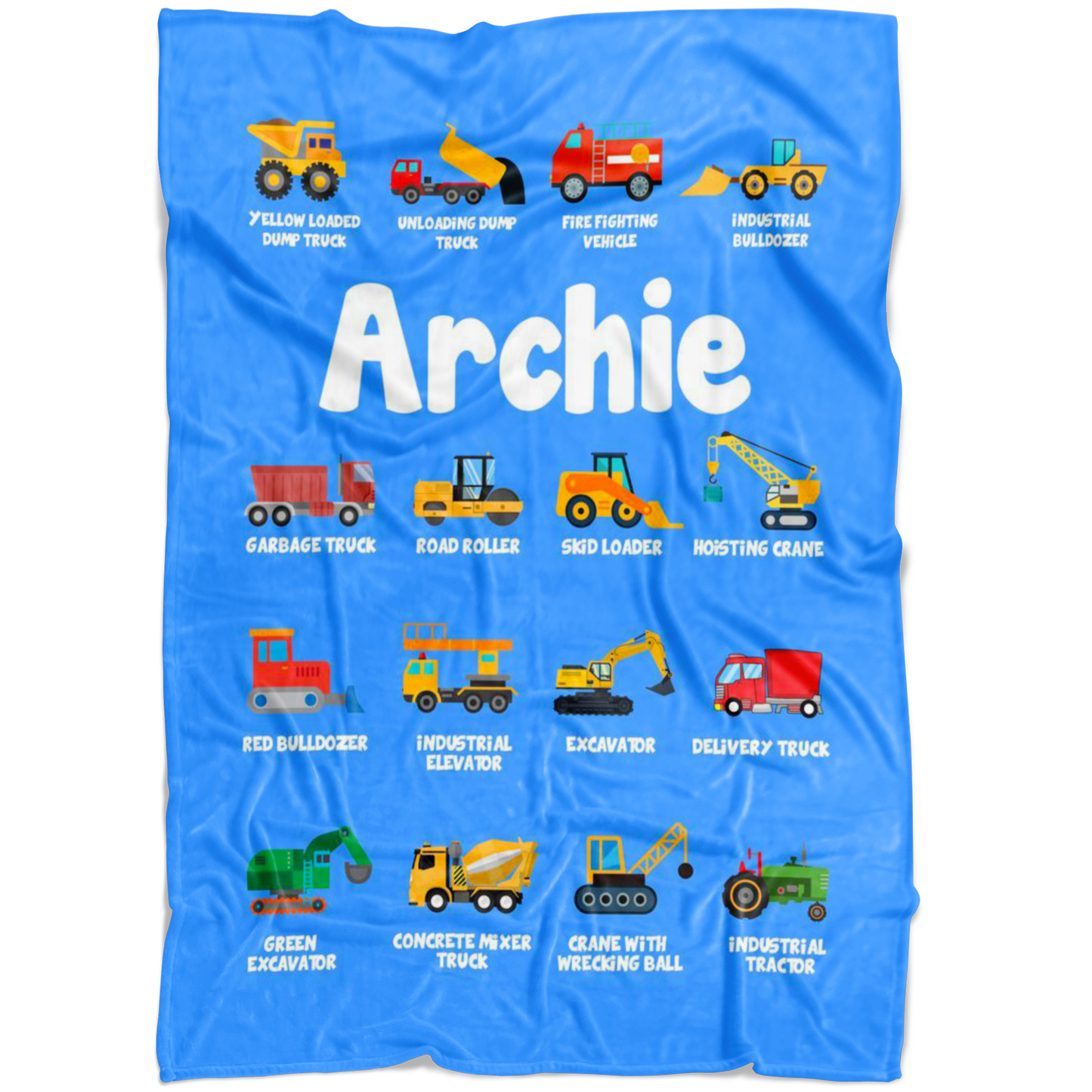 Archie Construction Blanket Blue