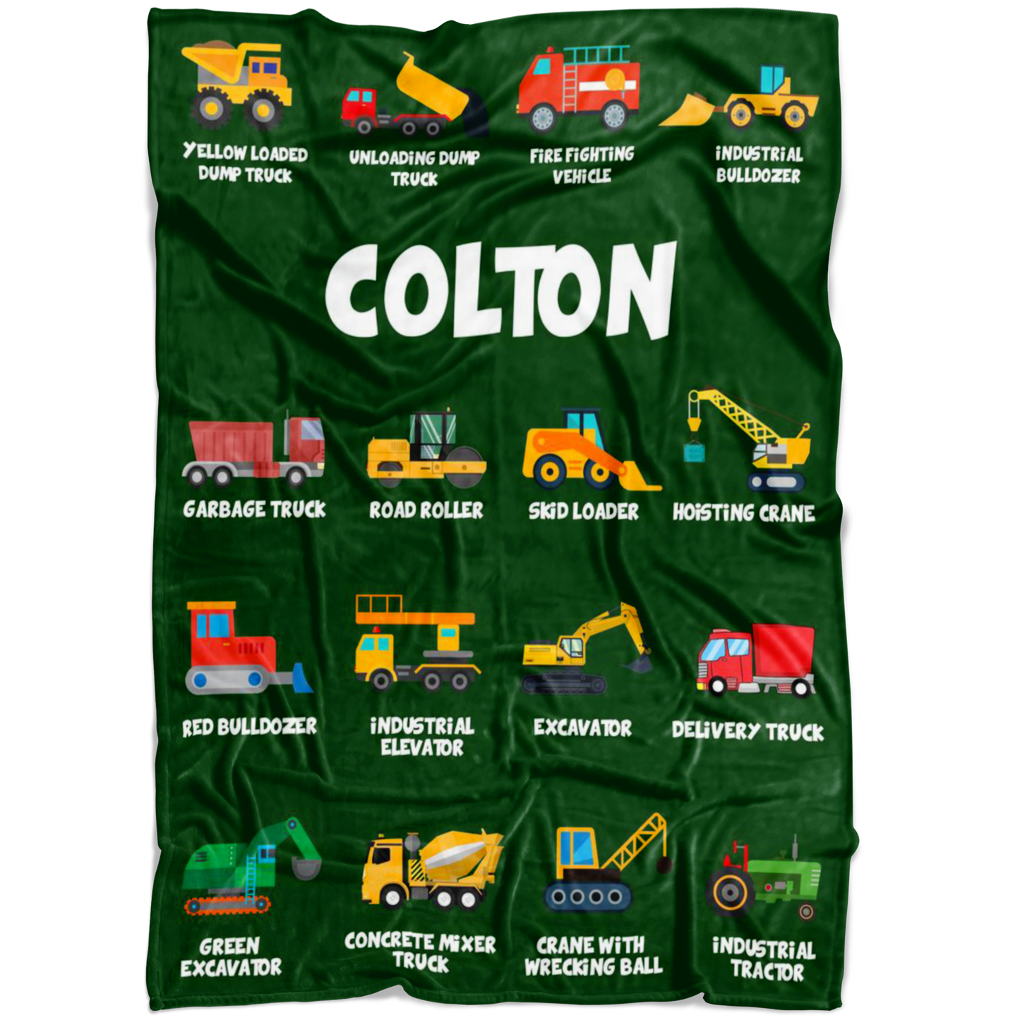 Colton Construction Blanket Green