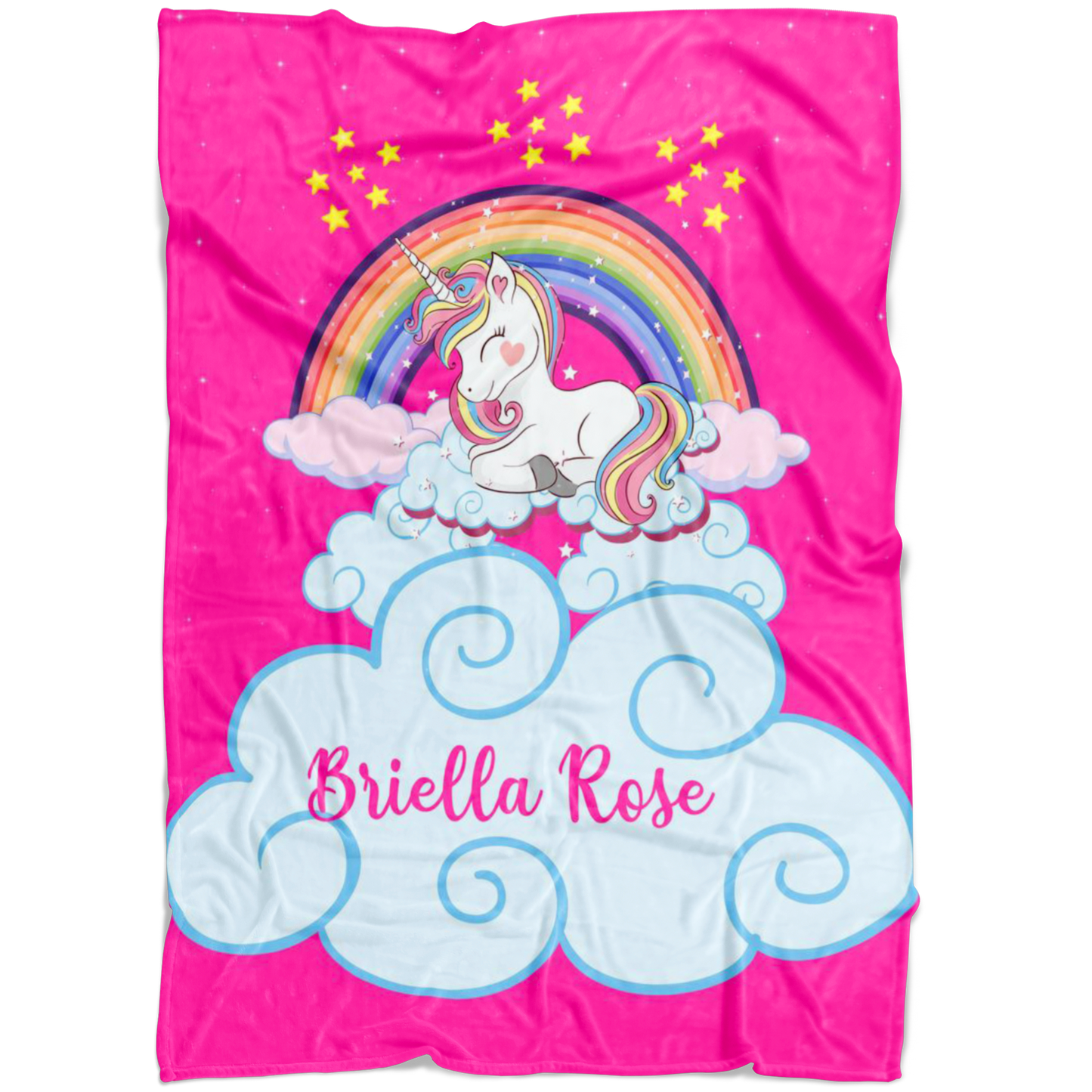 Personalized Name Magical Unicorn Blanket for Babies & Girls - Briella Rose