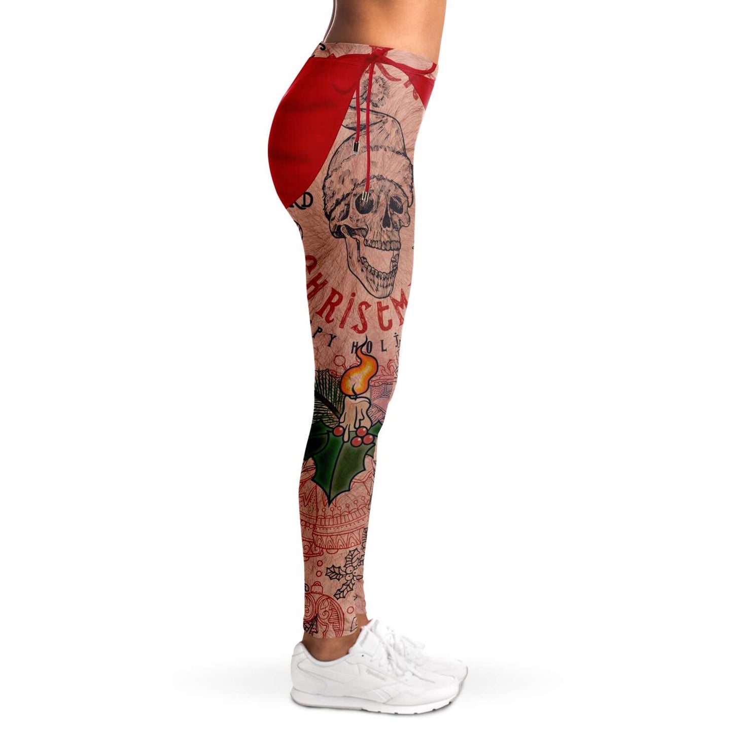 Santa Tattoo Christmas Leggings