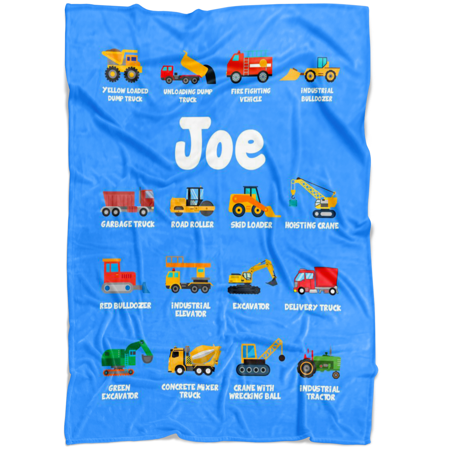 Joe Construction Blanket Blue