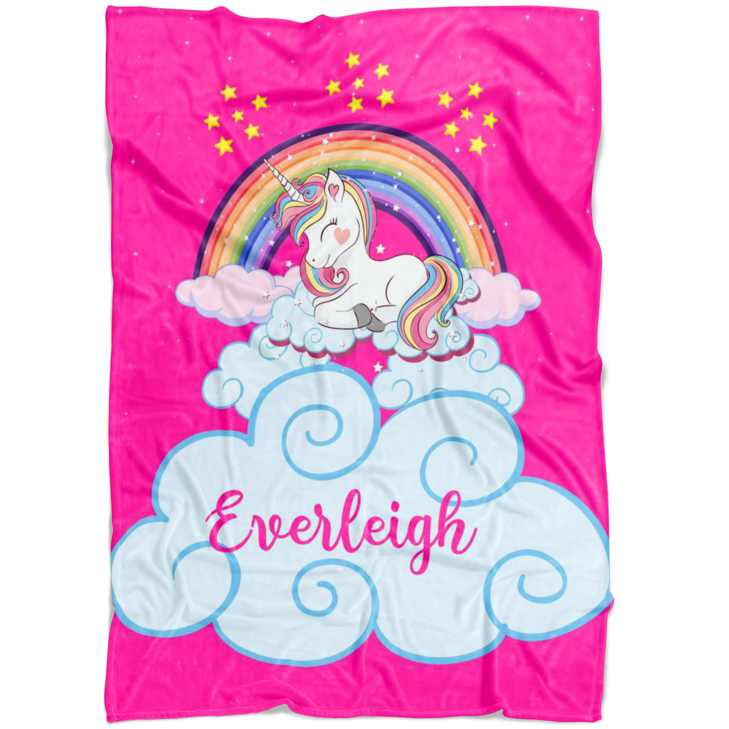 Personalized Name Magical Unicorn Blanket for Babies & Girls - Everleigh