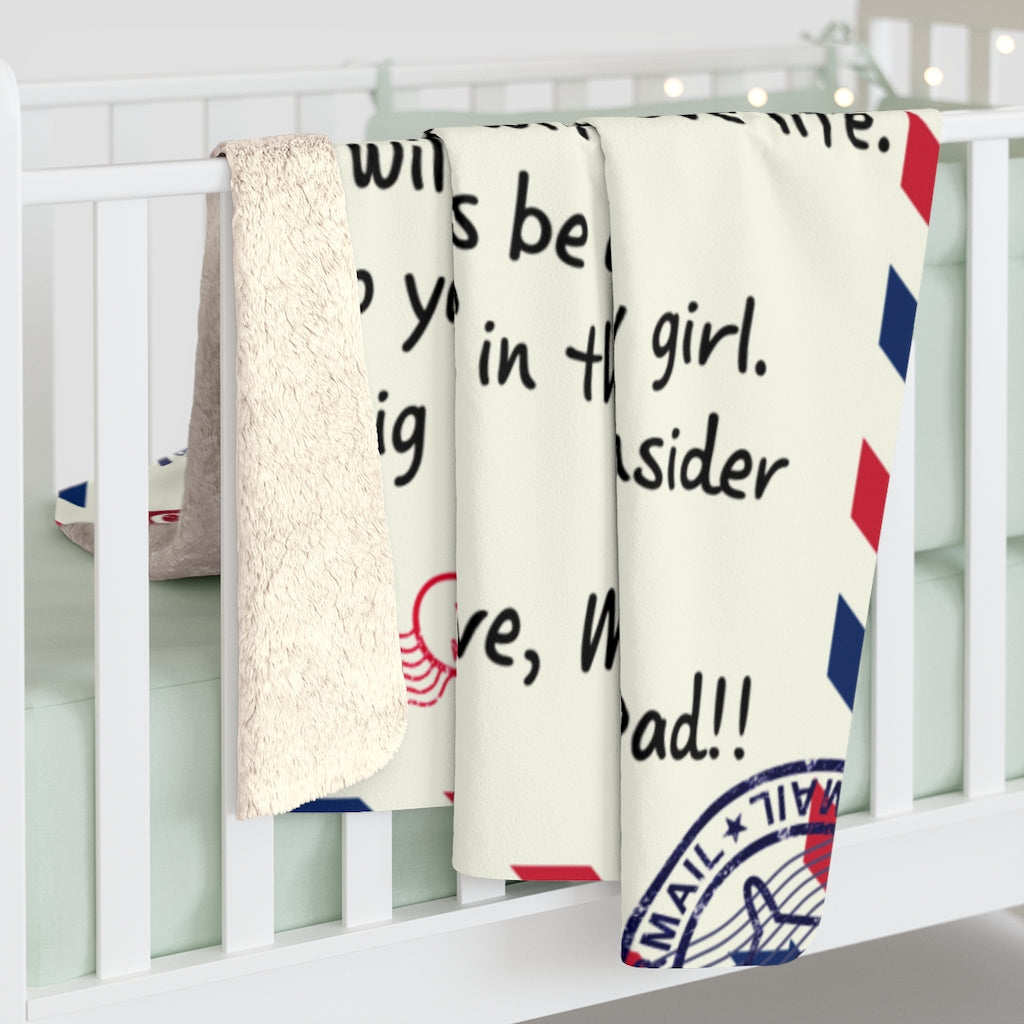 To Our Daughter Sherpa Fleece Blanket Gift from Mom & Dad to Daughter