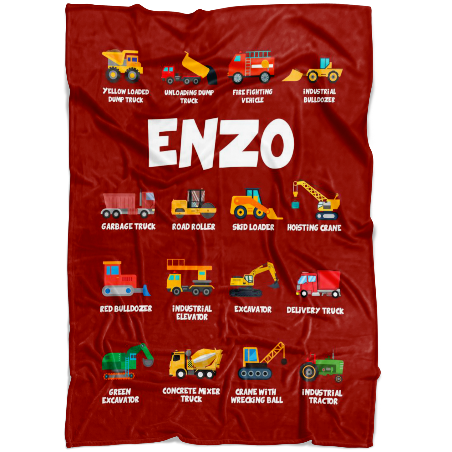 Enzo Construction Blanket Red