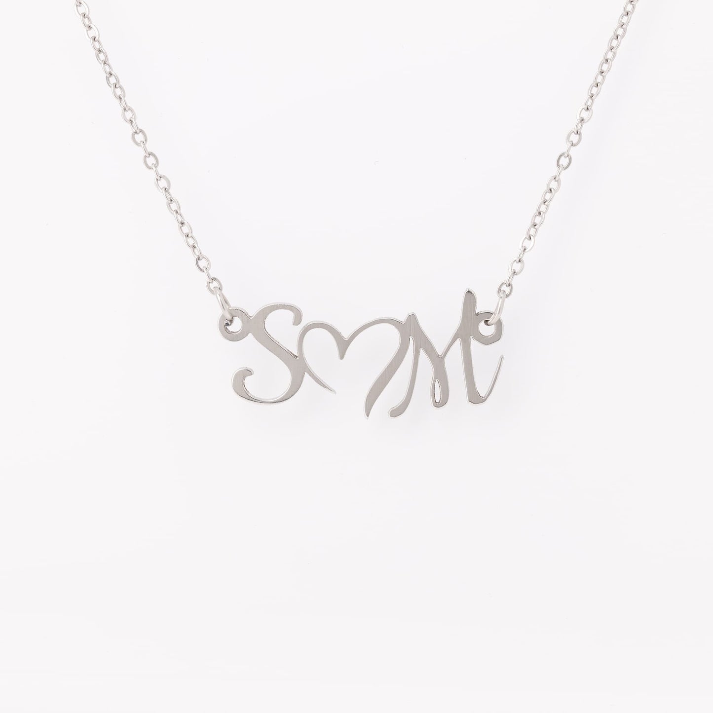 Personalized Double Initial Heart Necklace for Favorite Woman in Your Life