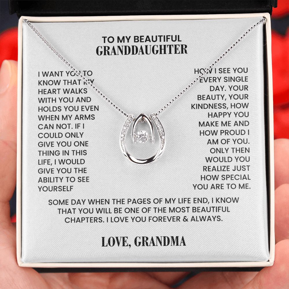 Granddaughter Gifts From Grandma - Lucky Necklace for Someone Special