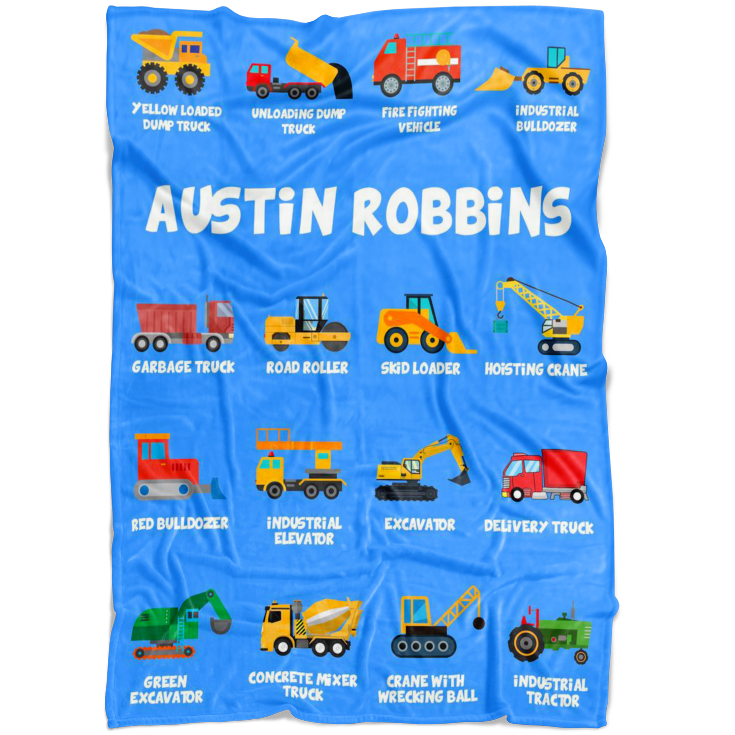 Austin Robbins Construction Blanket Blue