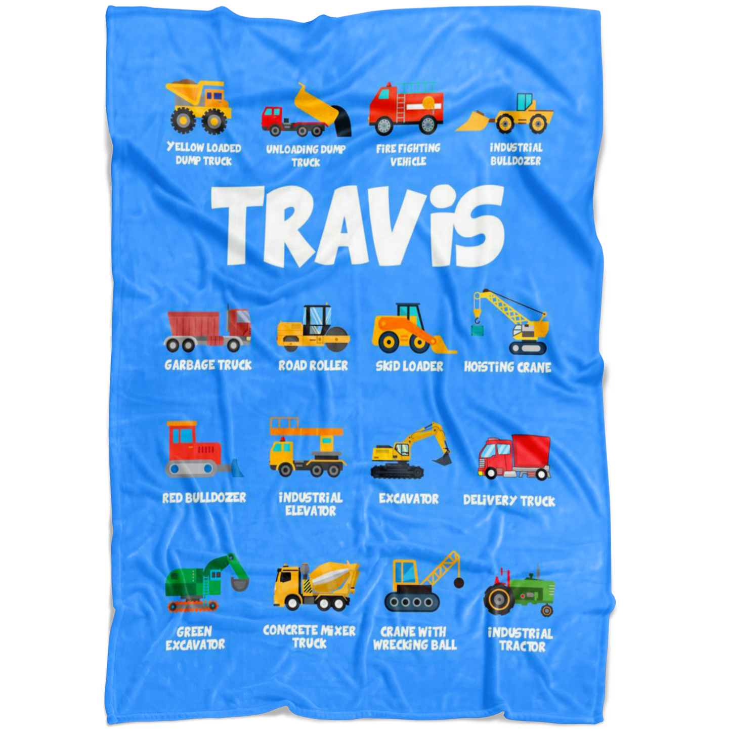 Travis Construction Blanket Blue