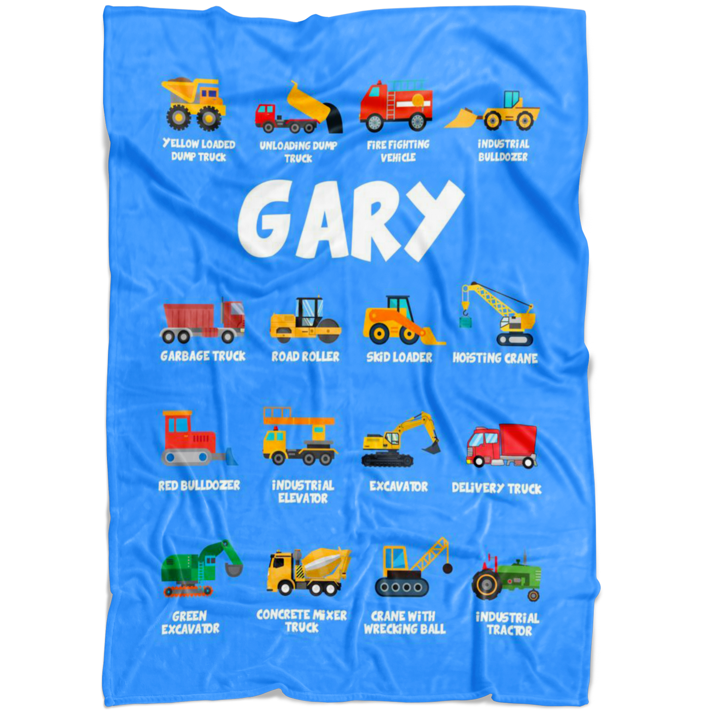 Gary Construction Blanket Blue