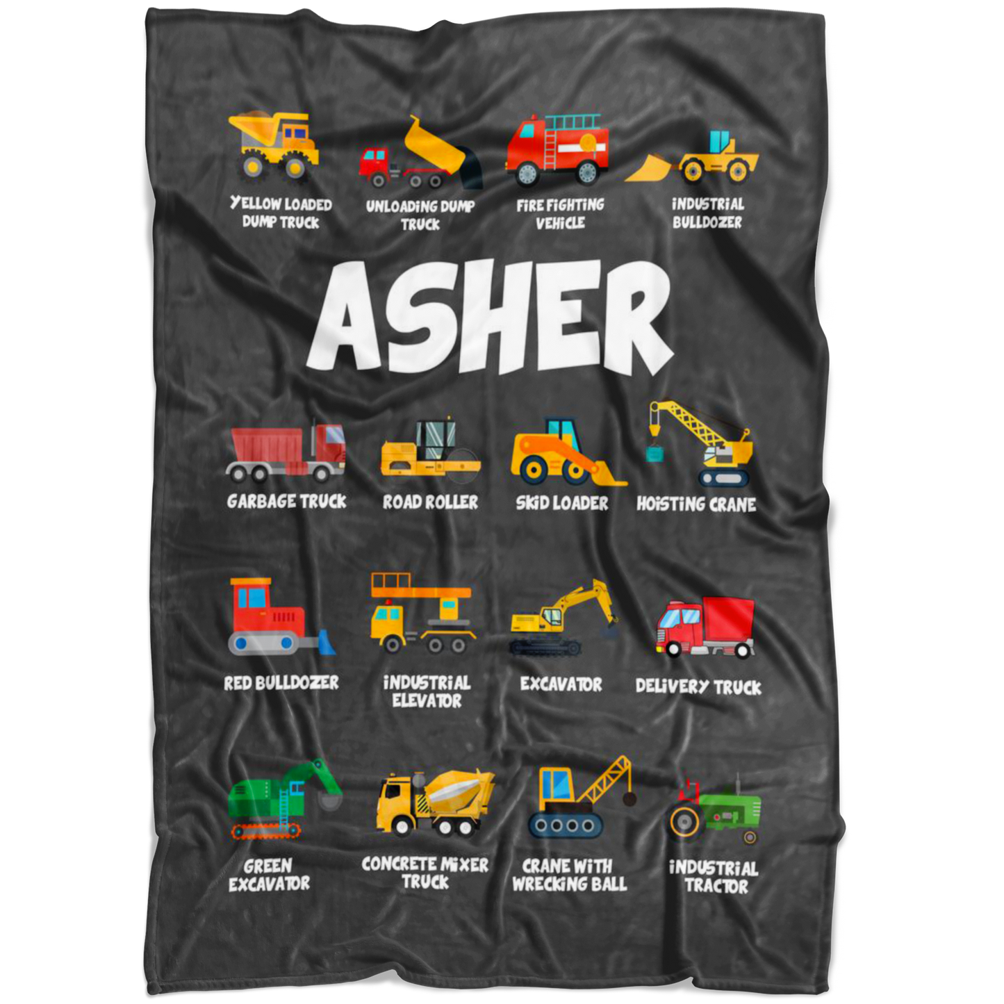 Asher Construction Blanket Grey