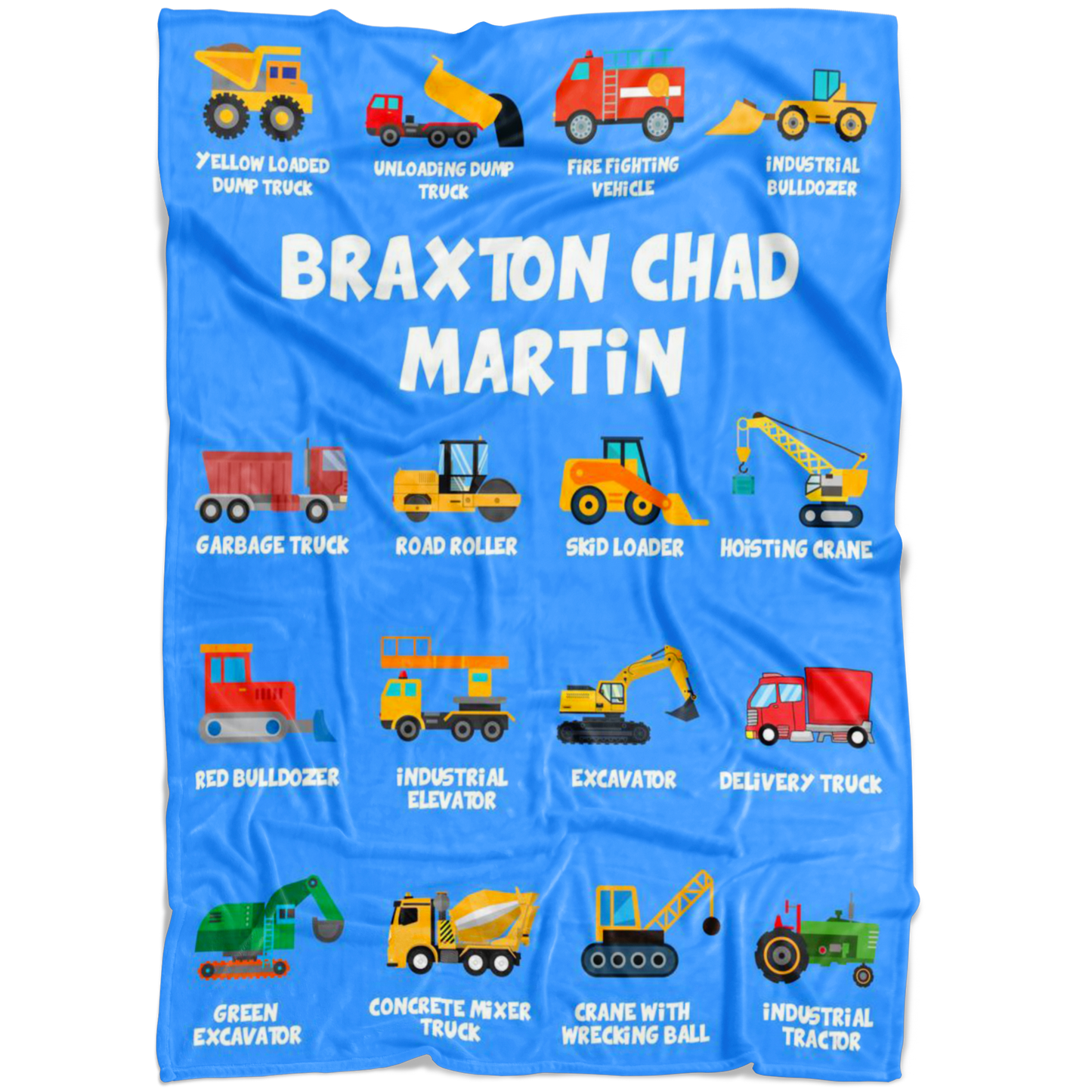 Braxton Chad Martin Construction Blanket Blue