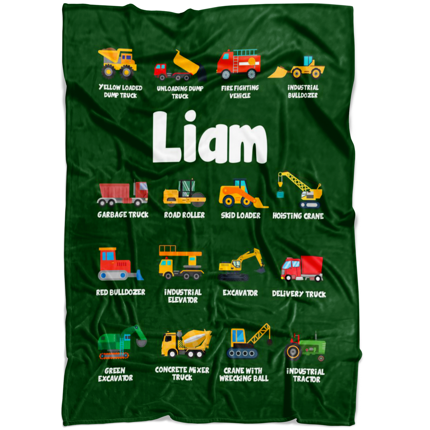 Liam Construction Blanket Green