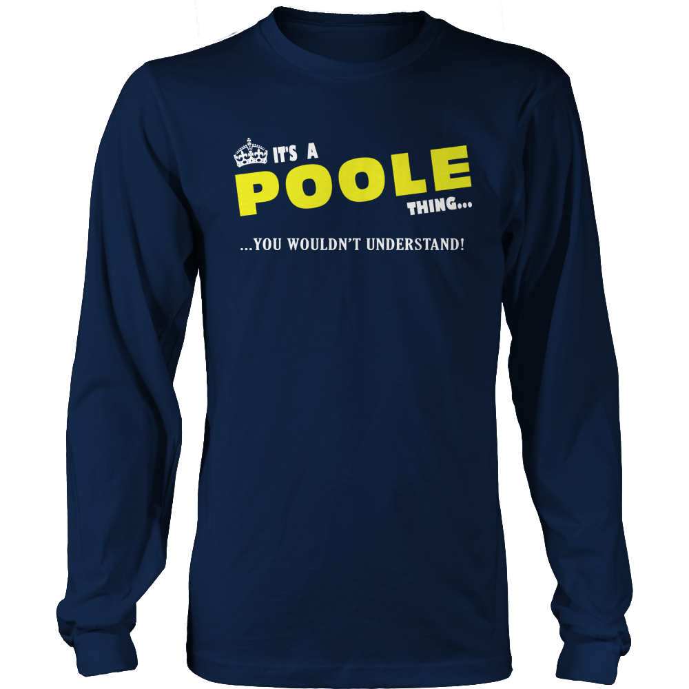 It's A Poole Thing, You Wouldn't Understand