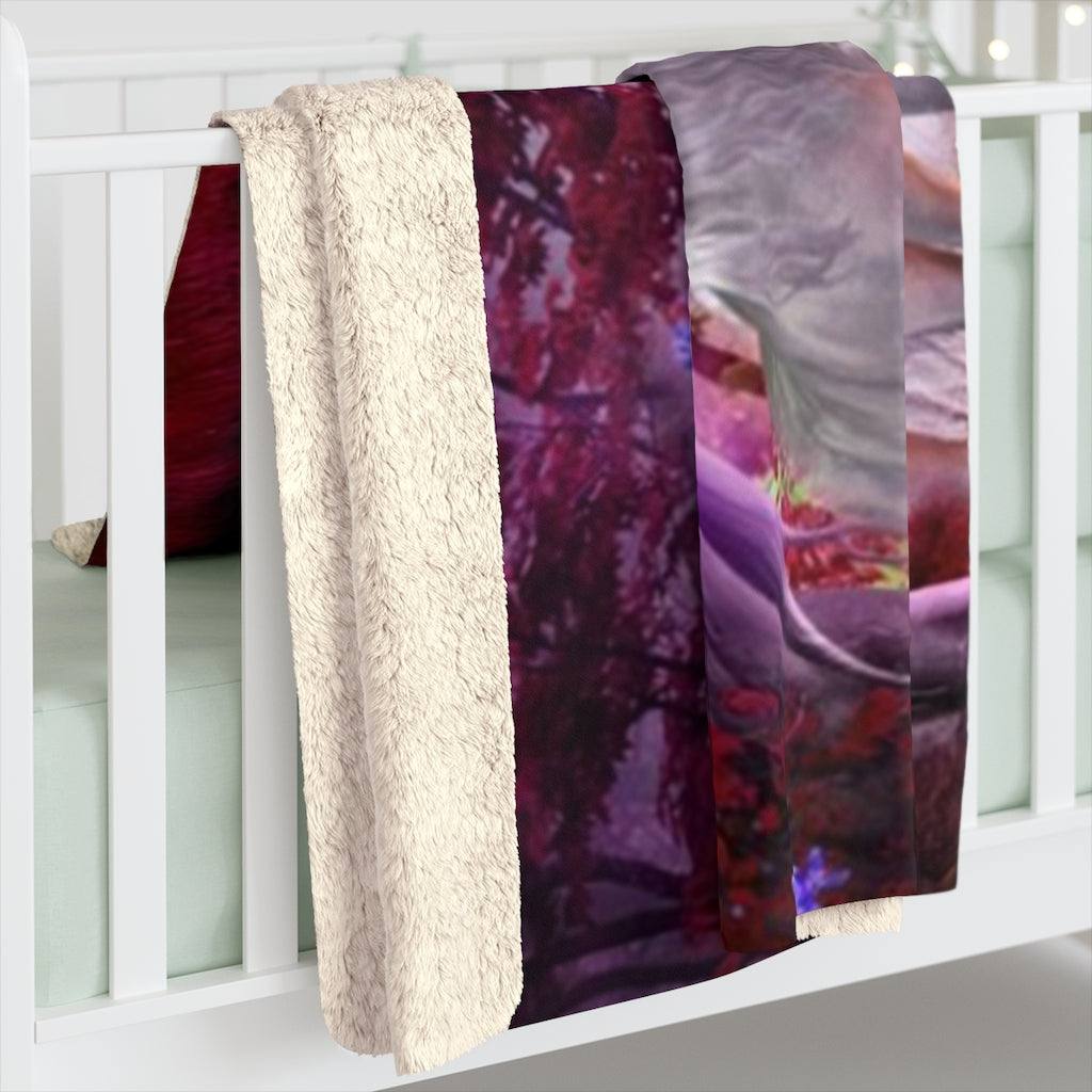 Mom & Daughter Unicorns Sherpa Fleece Blanket