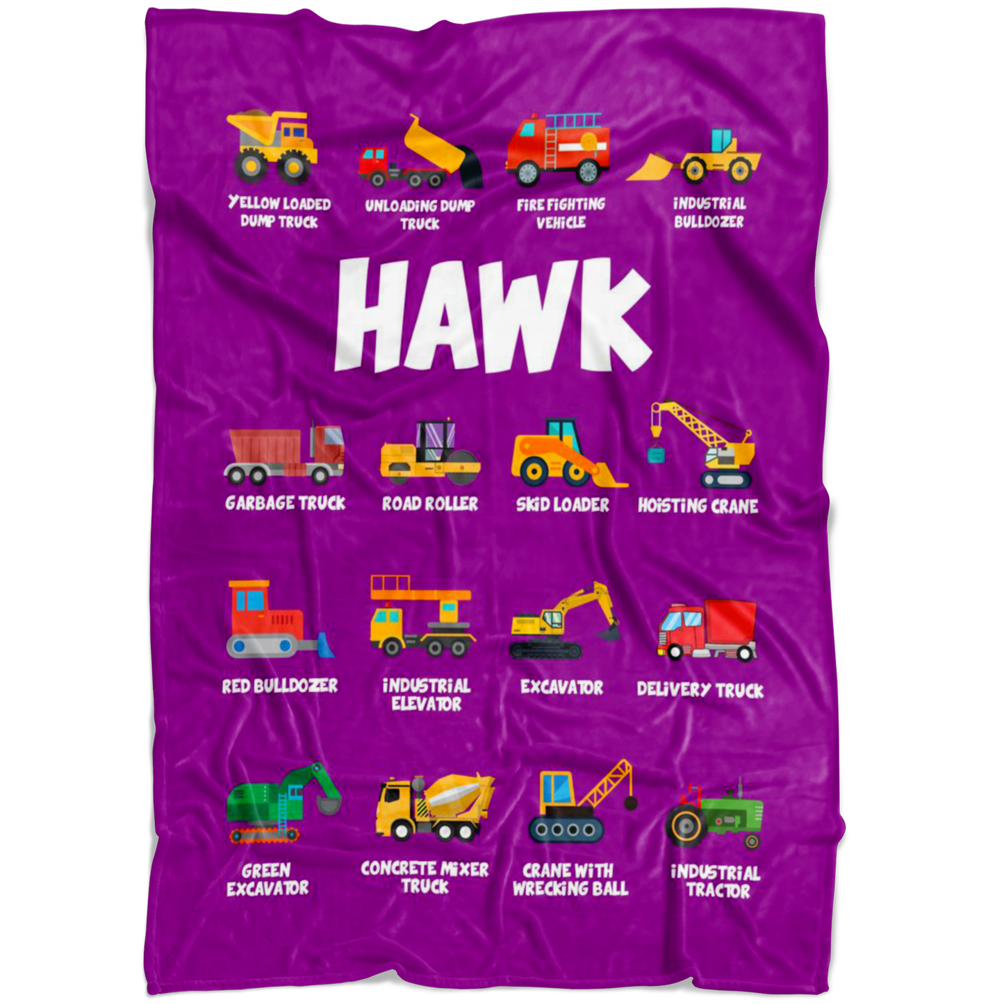 Hawk Construction Blanket Purple