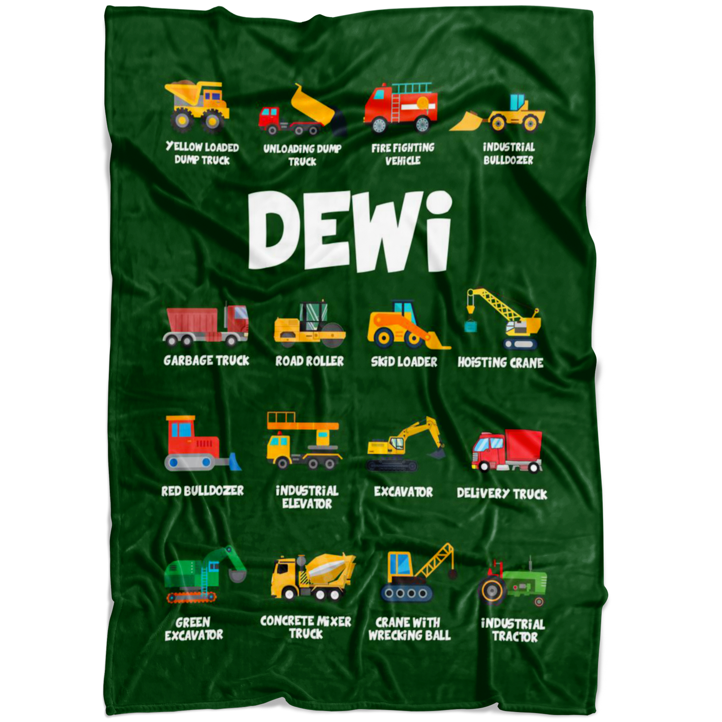 Dewi Construction Blanket Green