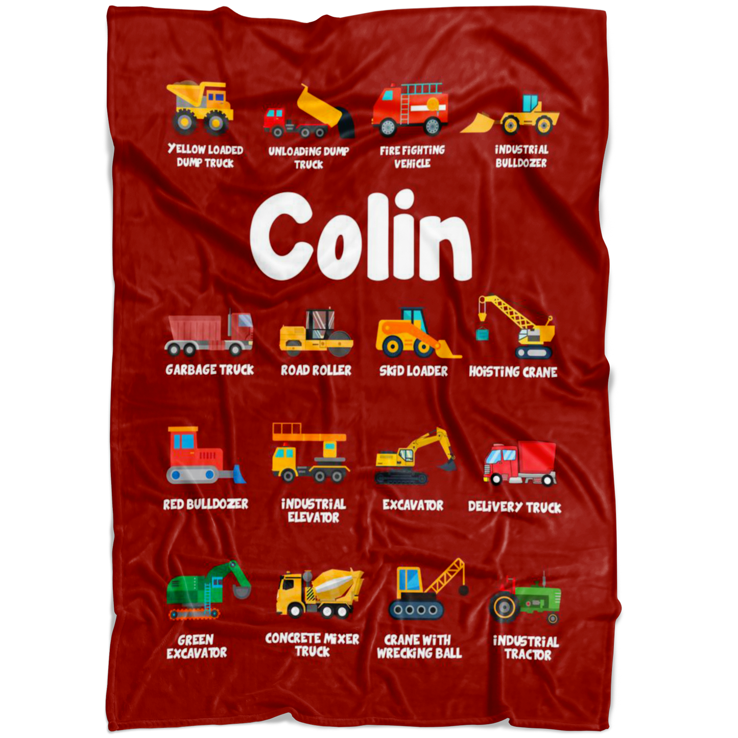 Colin Construction Blanket Red