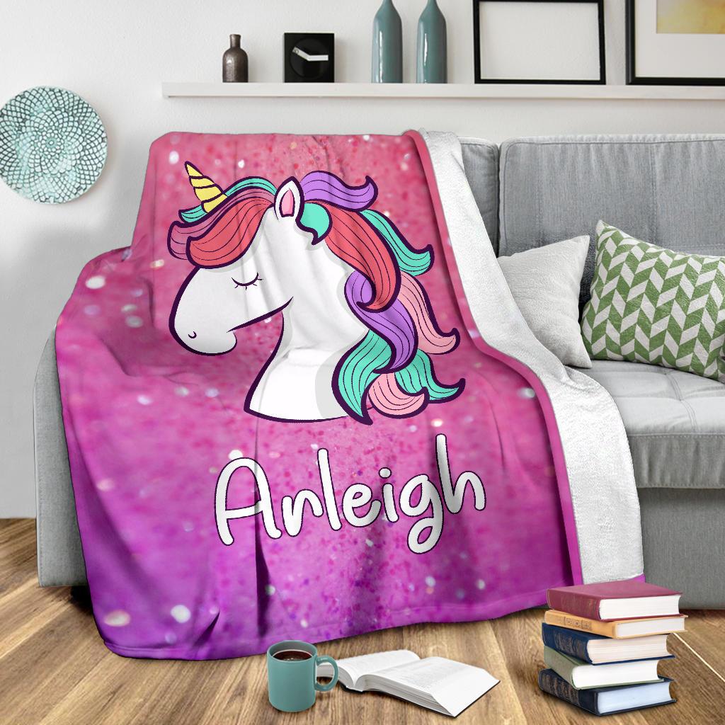 Personalized Name Magical Unicorn Blanket for Babies & Girls - Multistyle