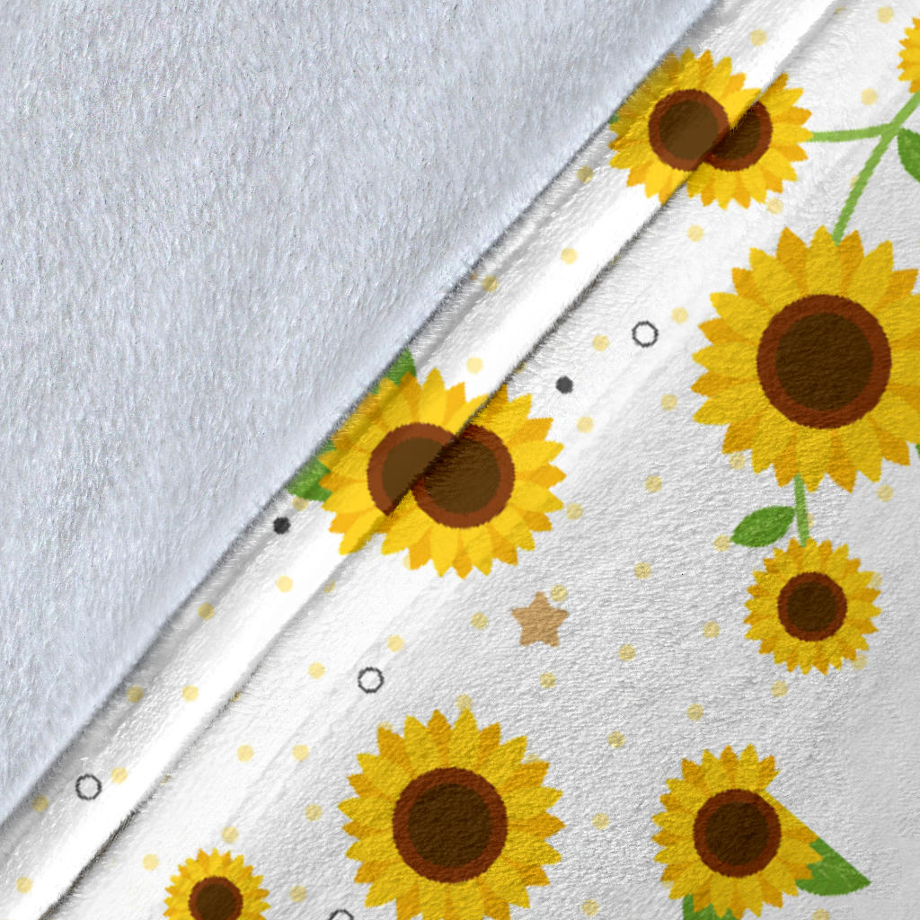 Personalized Name Cute Sunflower Pattern Blanket for Girls