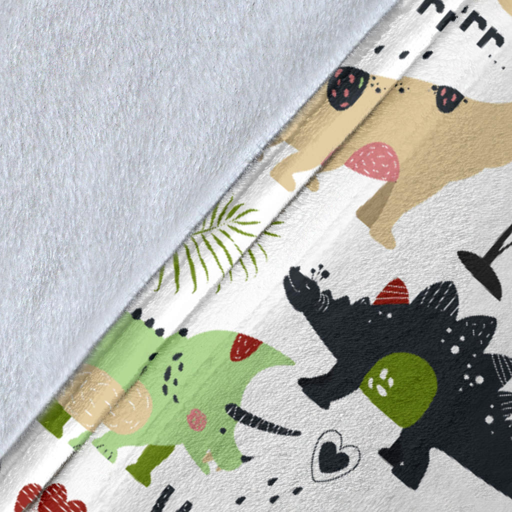 Personalized Name Dino Roar Dinosaur Blanket for Boys & Girls