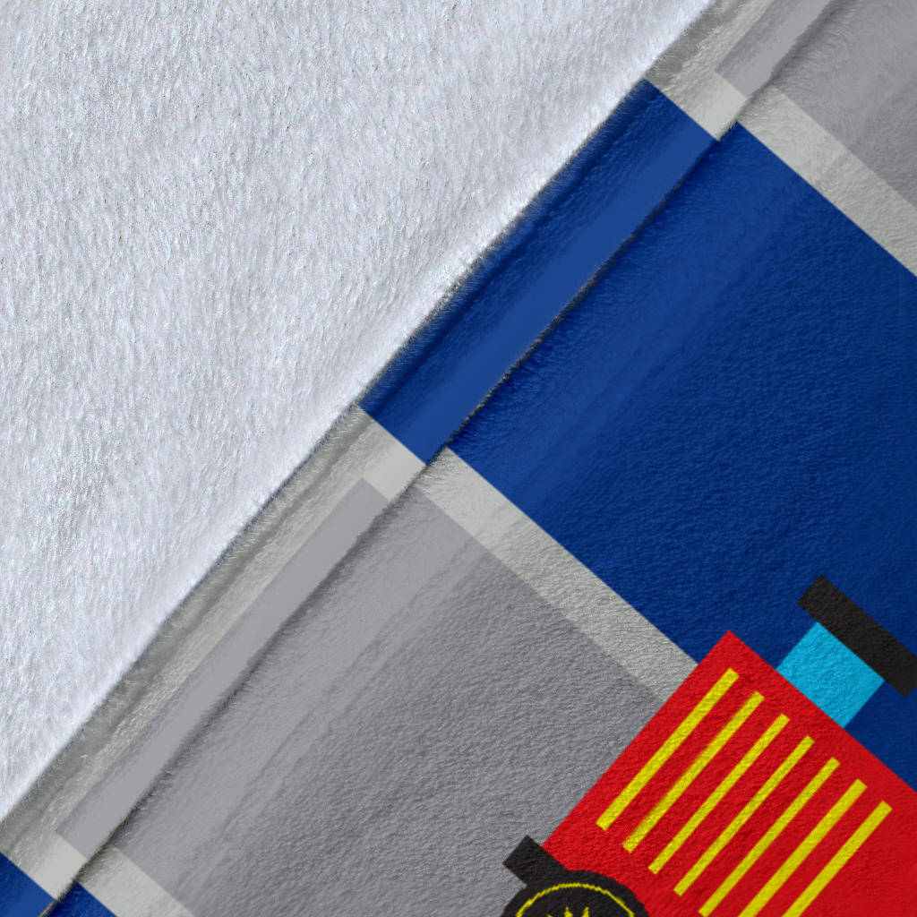 Personalized Name Train Blanket for Kids, Boys & Girls