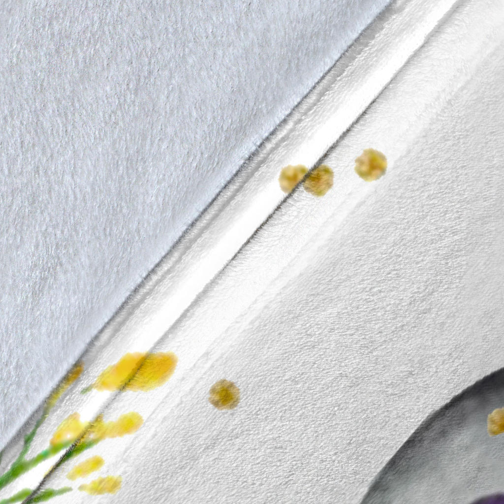 Personalized Name Cute Elephant with Sunflowers Blanket for Girls