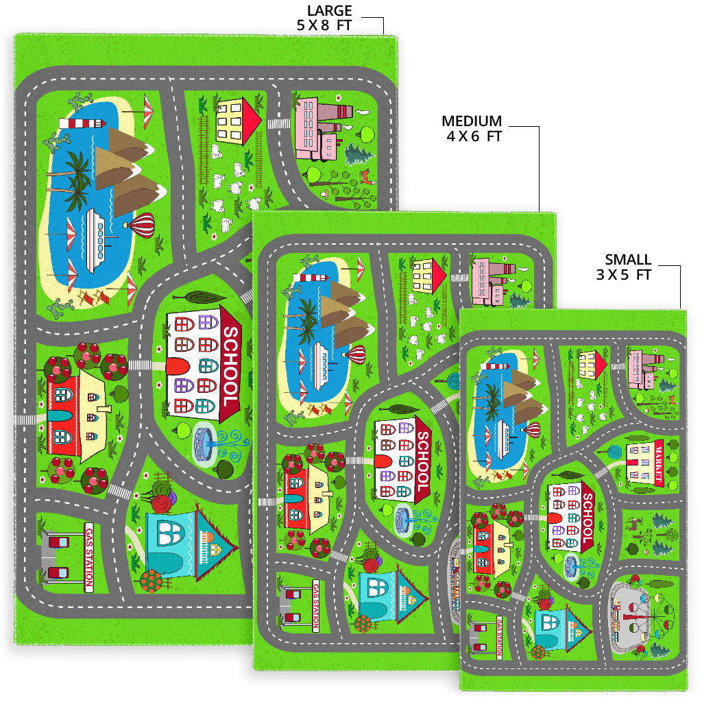 City Streets Car Play Mat For Kids, Activity Rug for Boys, Girls Toddlers