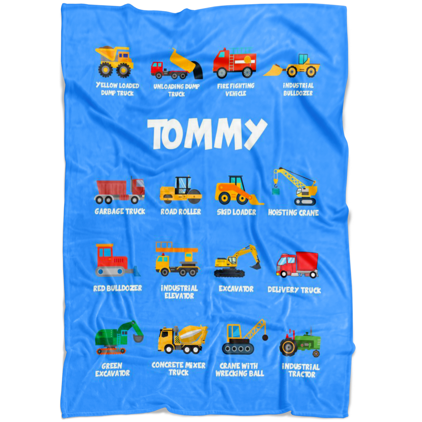 Tommy Construction Blanket Blue