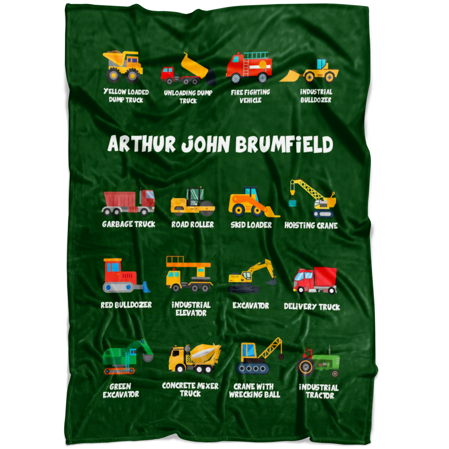 Arthur John Brumfield Construction Blanket Green