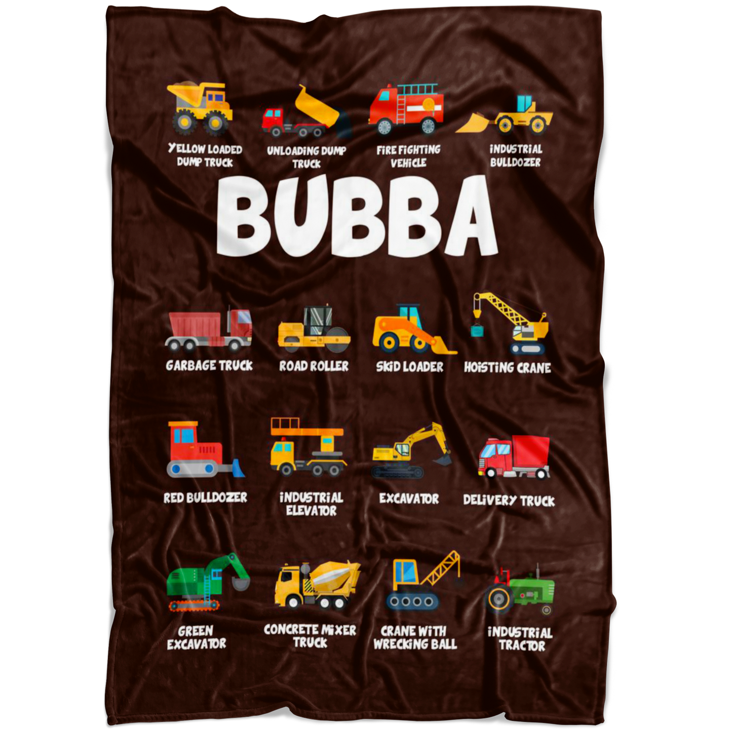Bubba Construction Blanket Brown