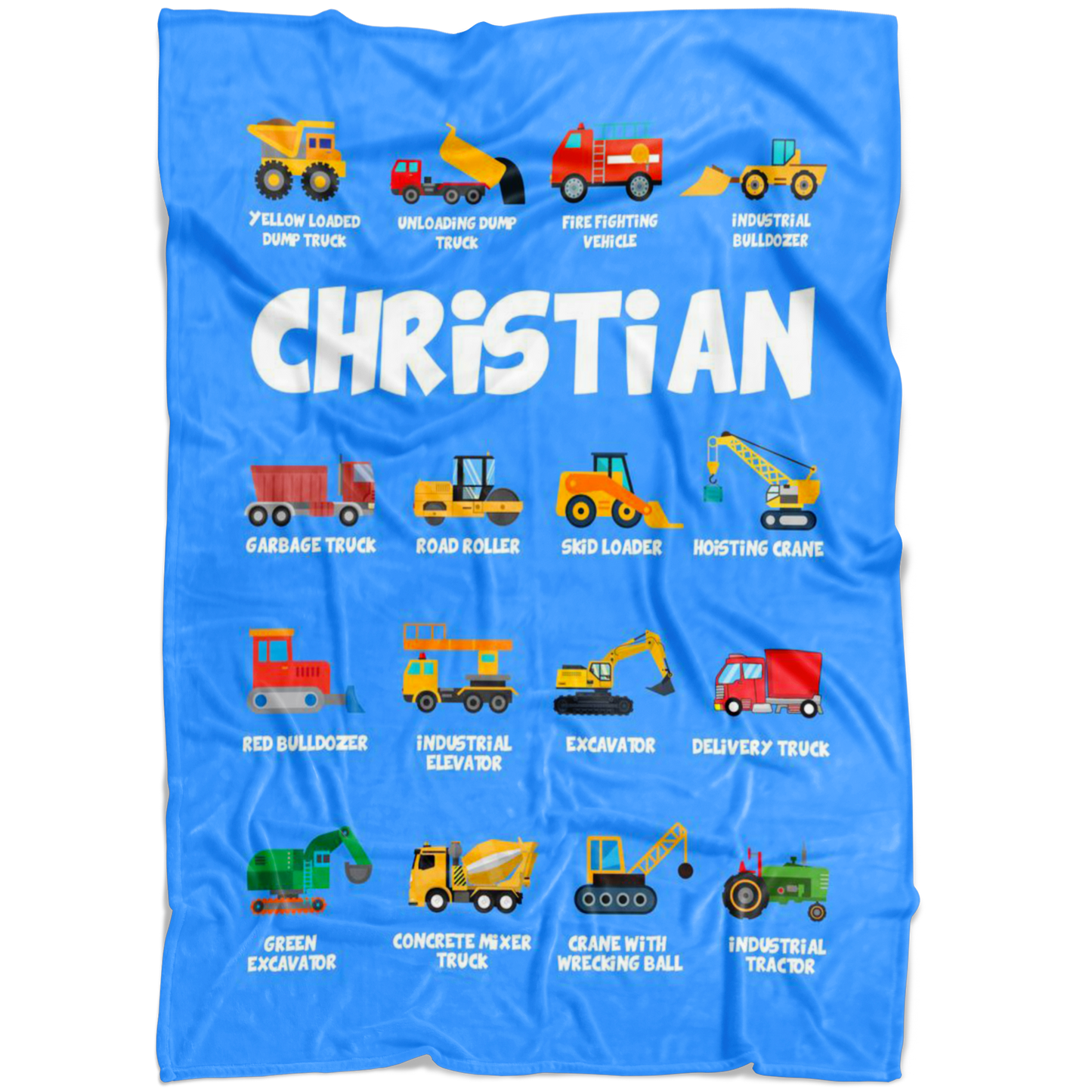 Christian Construction Blanket Blue