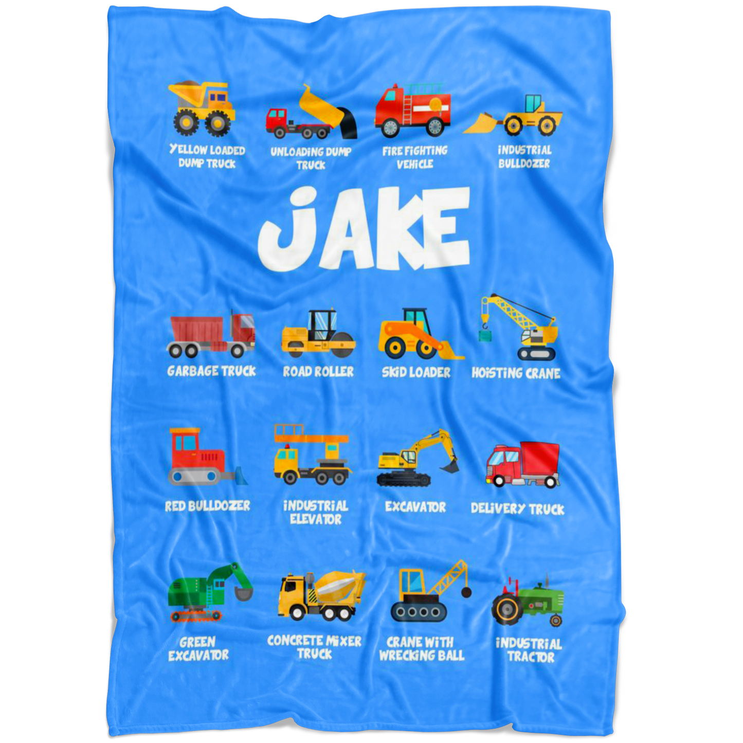 Jake Construction Blanket Blue