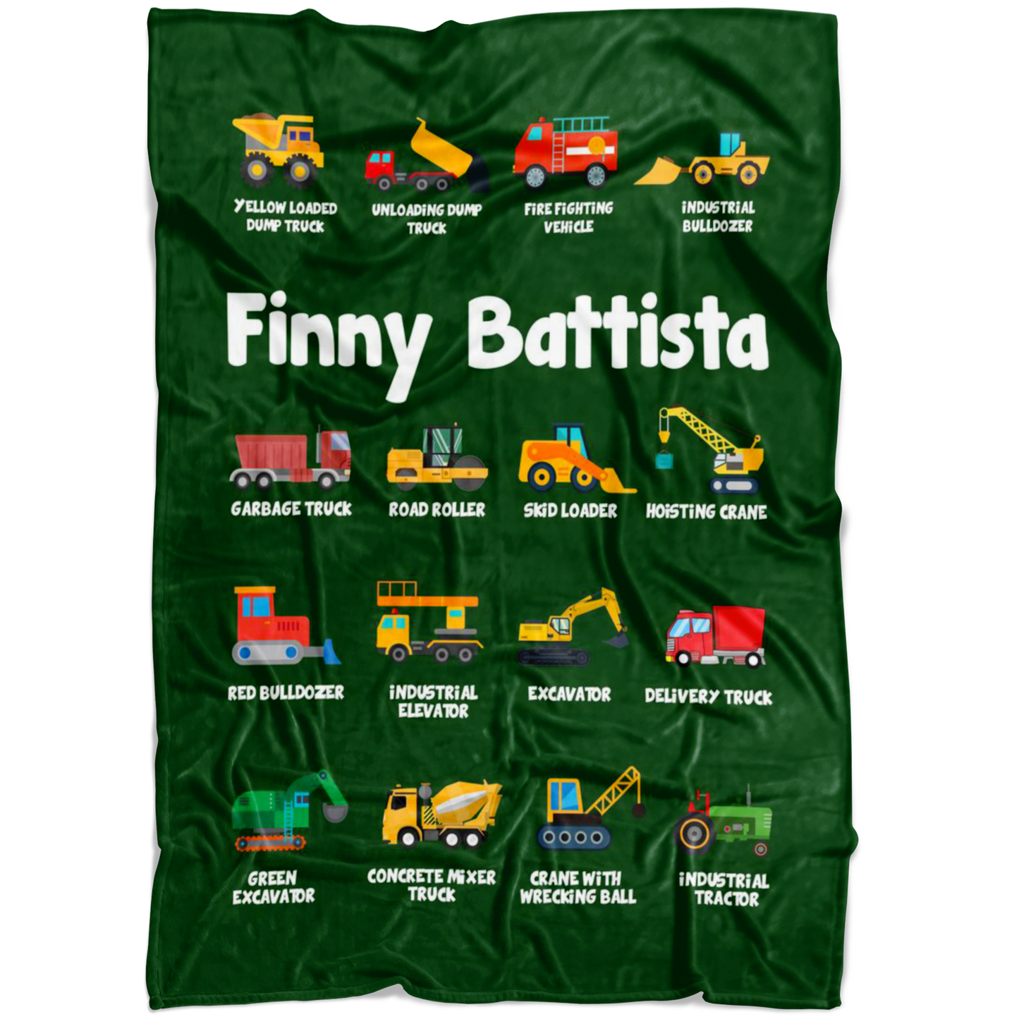 Finny Battista Construction Blanket Green