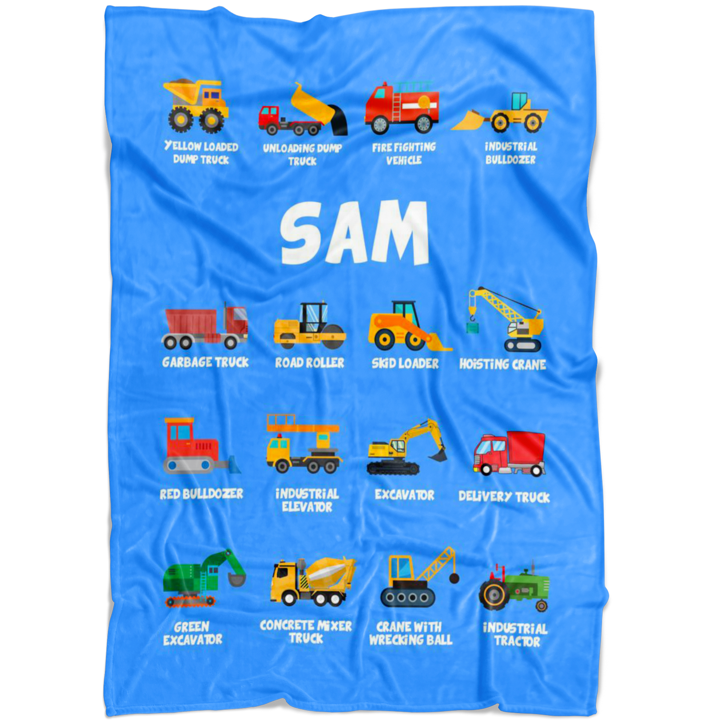 Sam Construction Blanket Blue