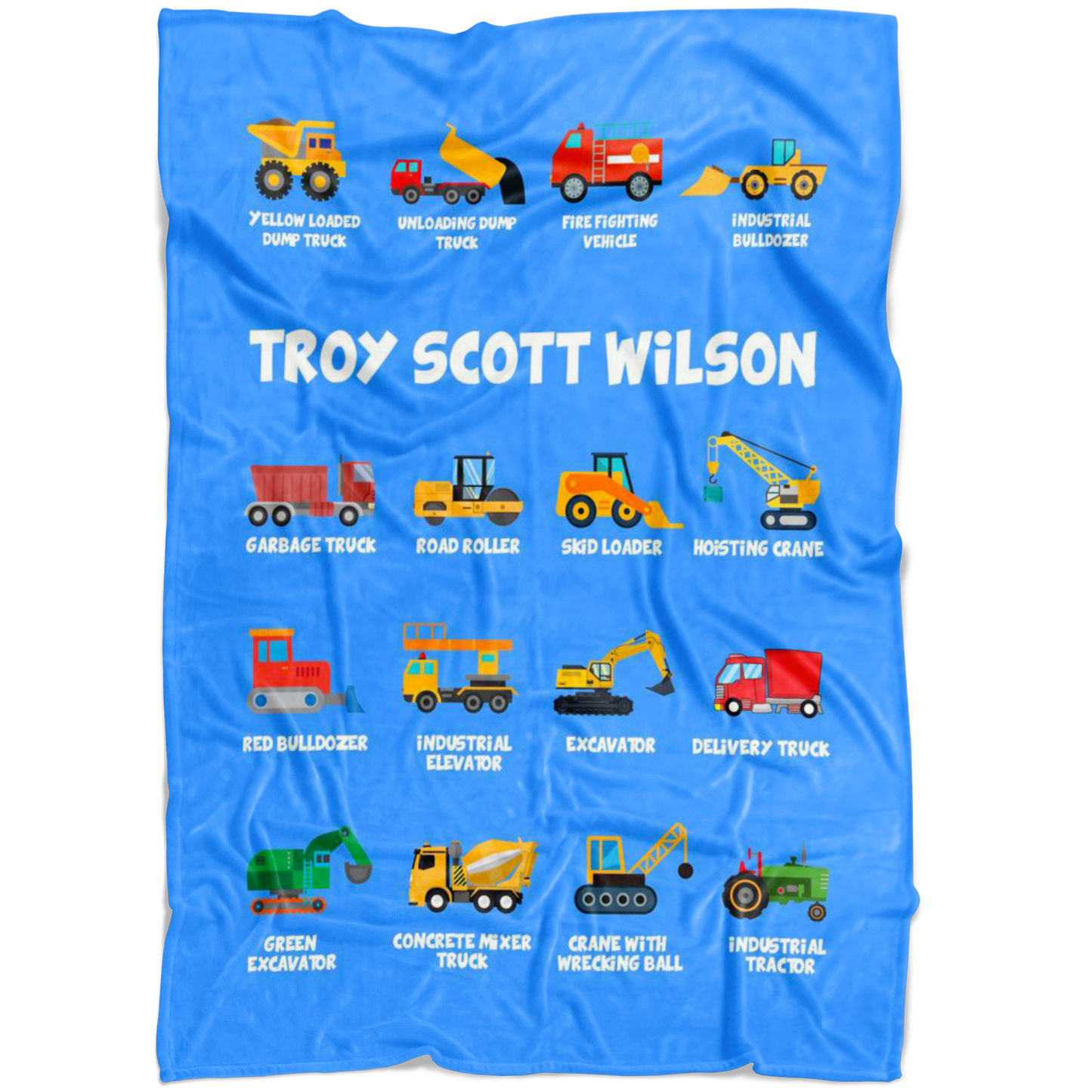 Troy Scott Wilson Construction Blanket Blue