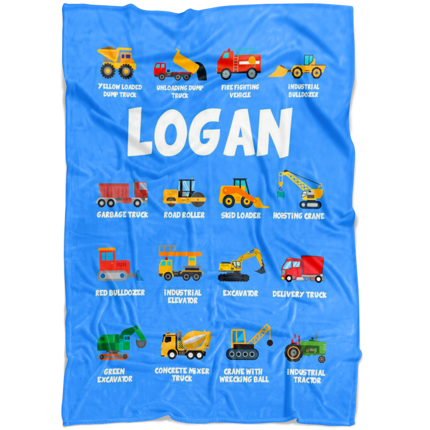 Logan Construction Blanket Blue