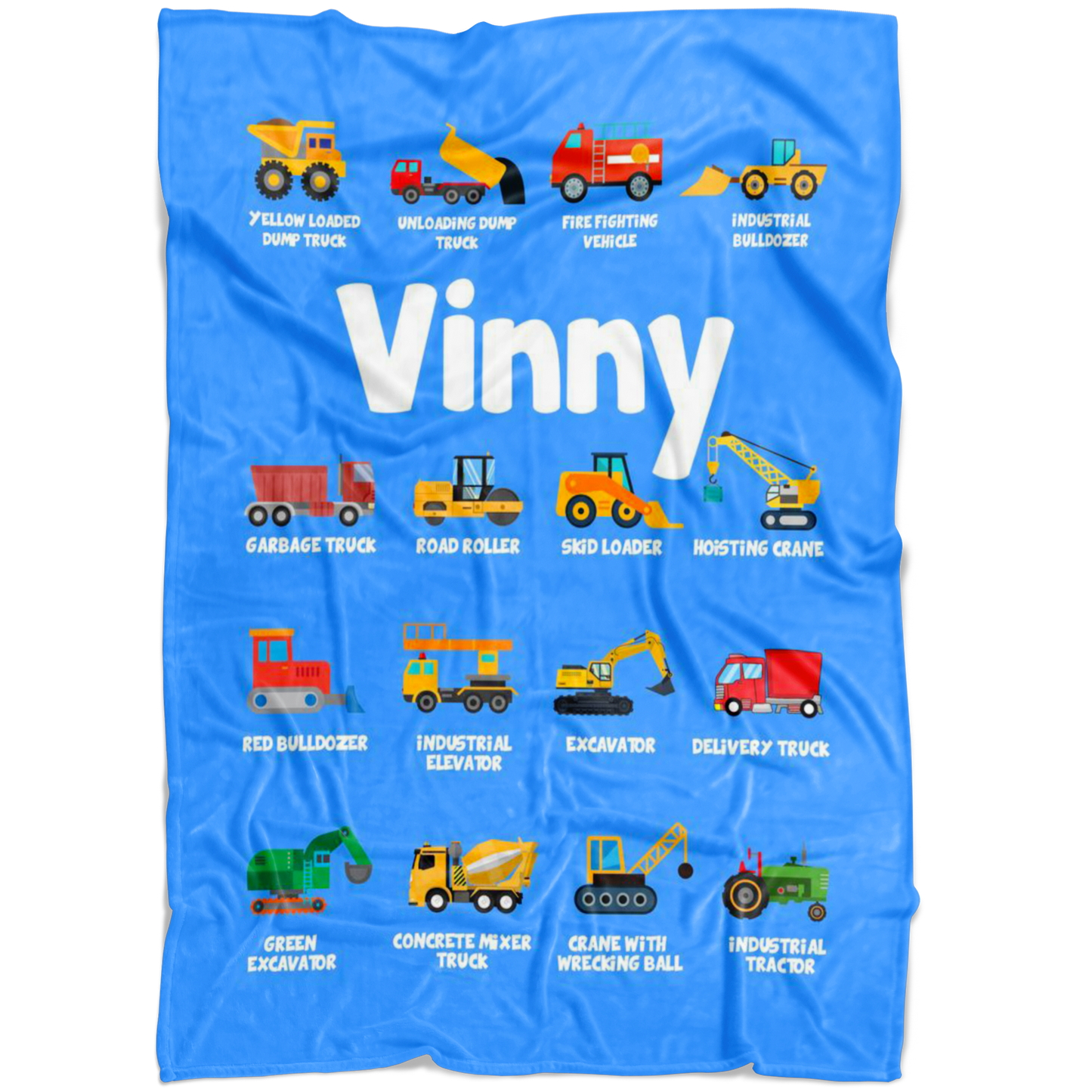 Vinny Construction Blanket Blue