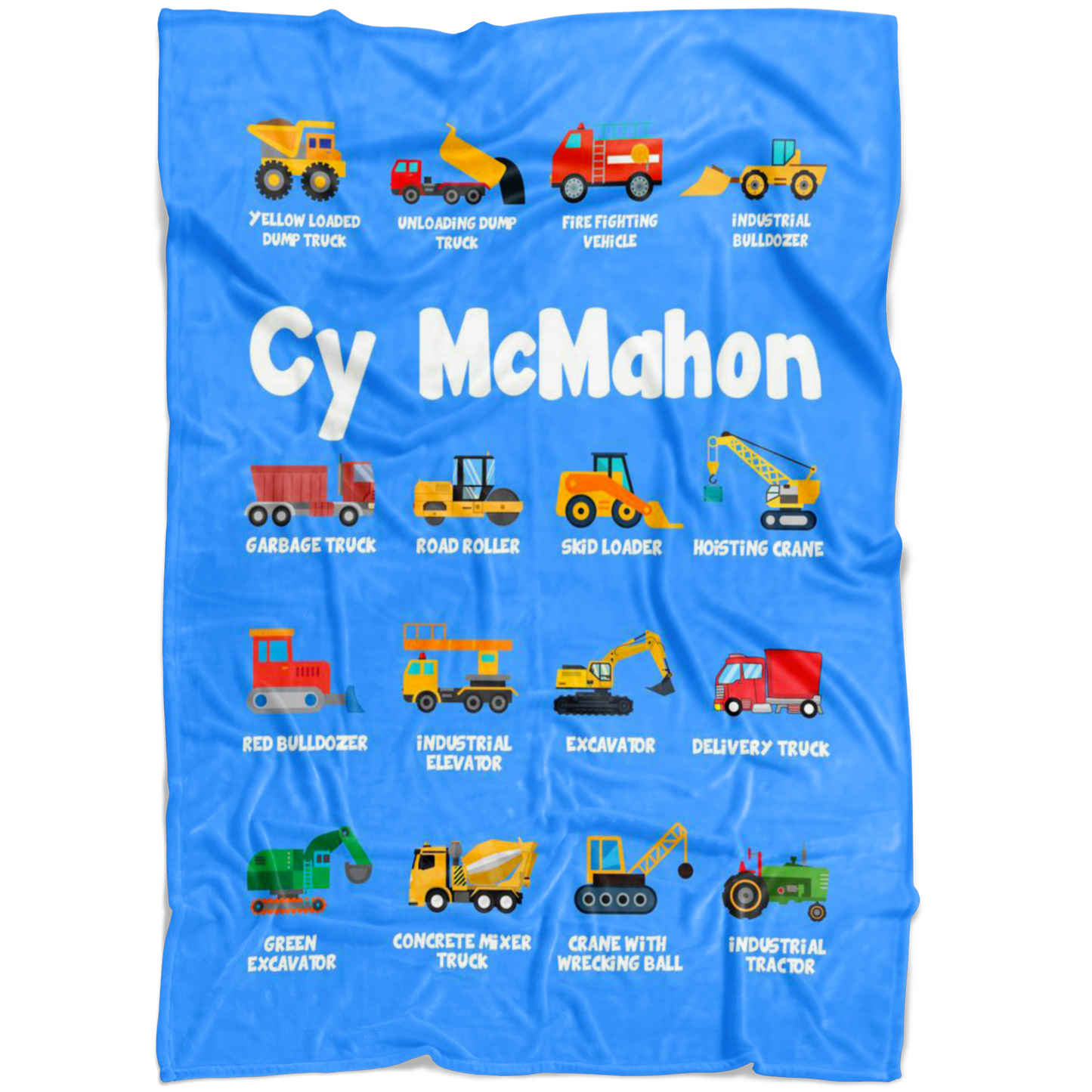 Cy McMahon Construction Blanket Blue
