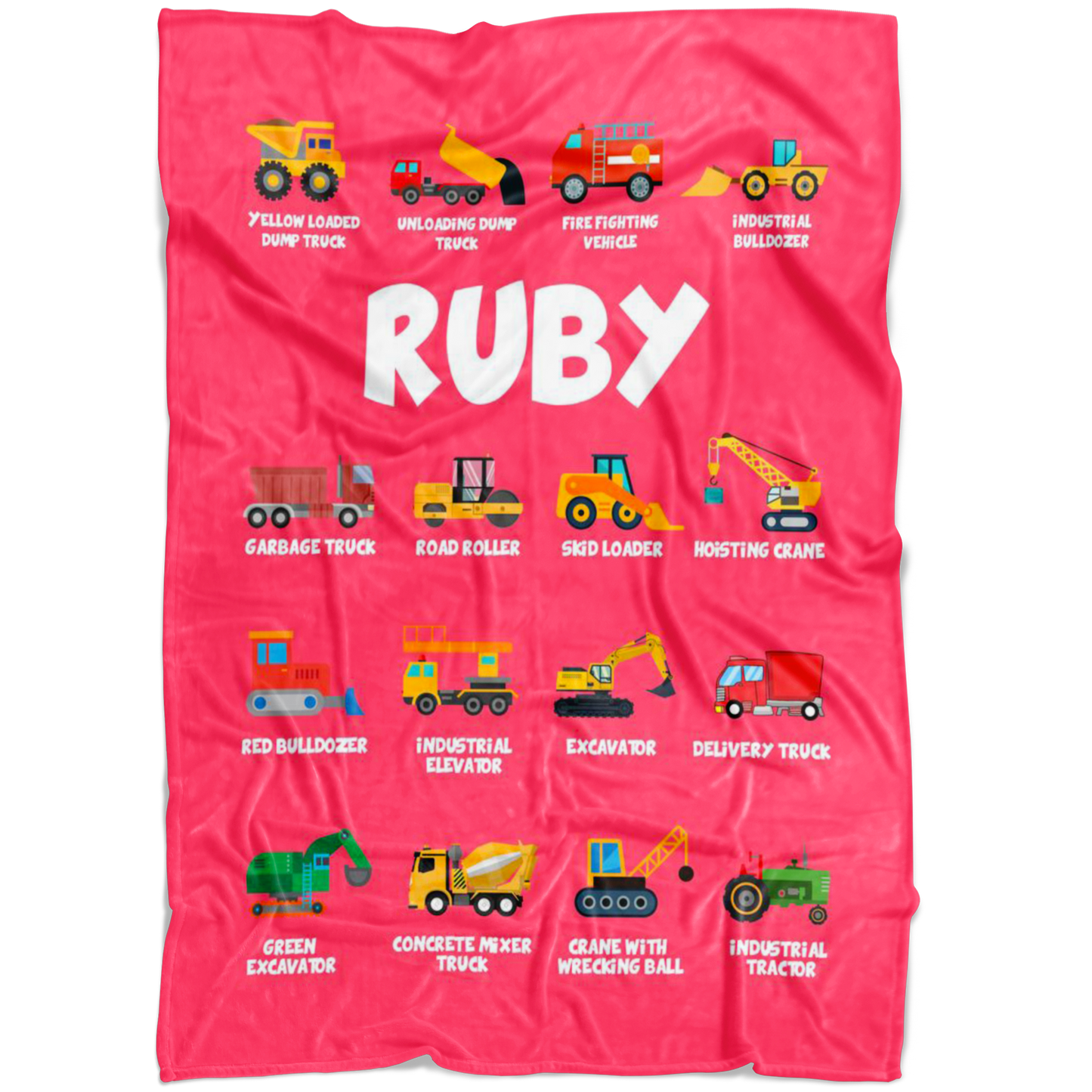 Ruby Construction Blanket Pink