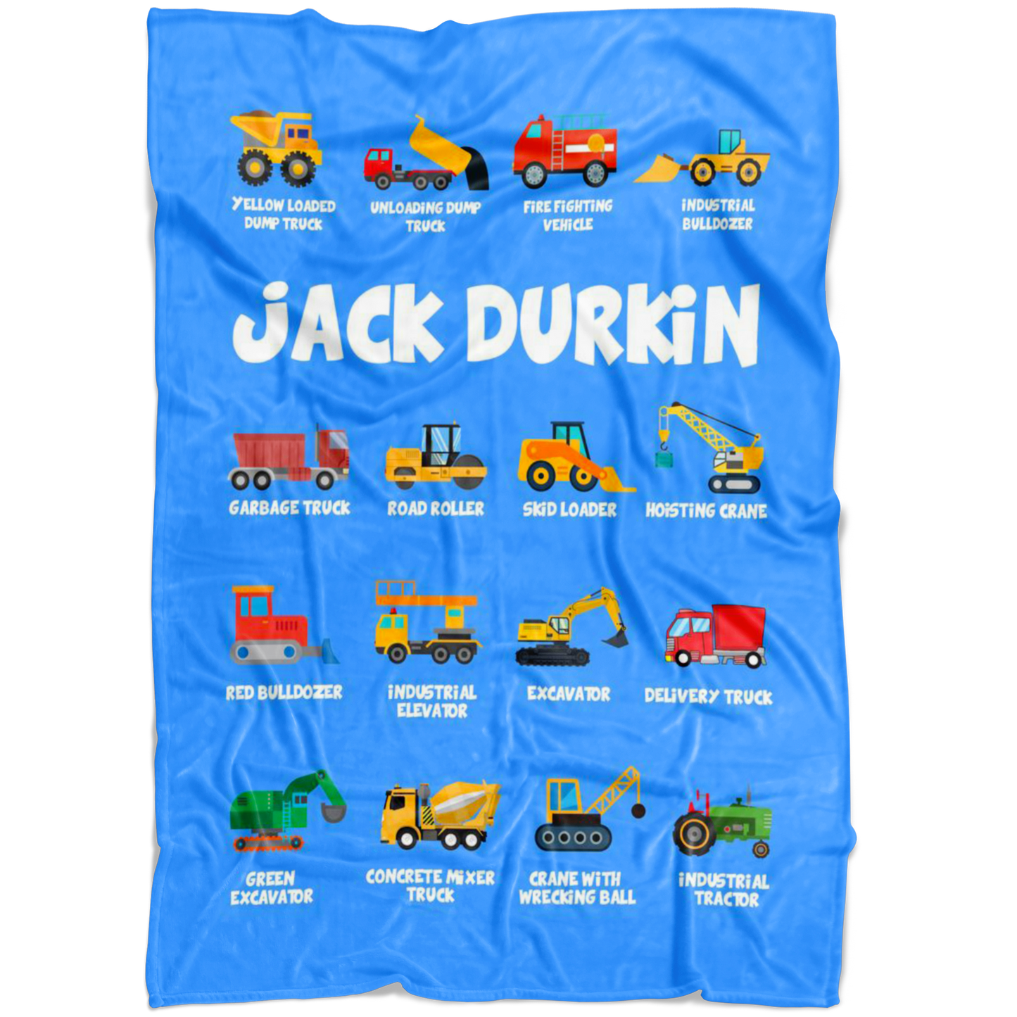 Jack Durkin Construction Blanket Blue