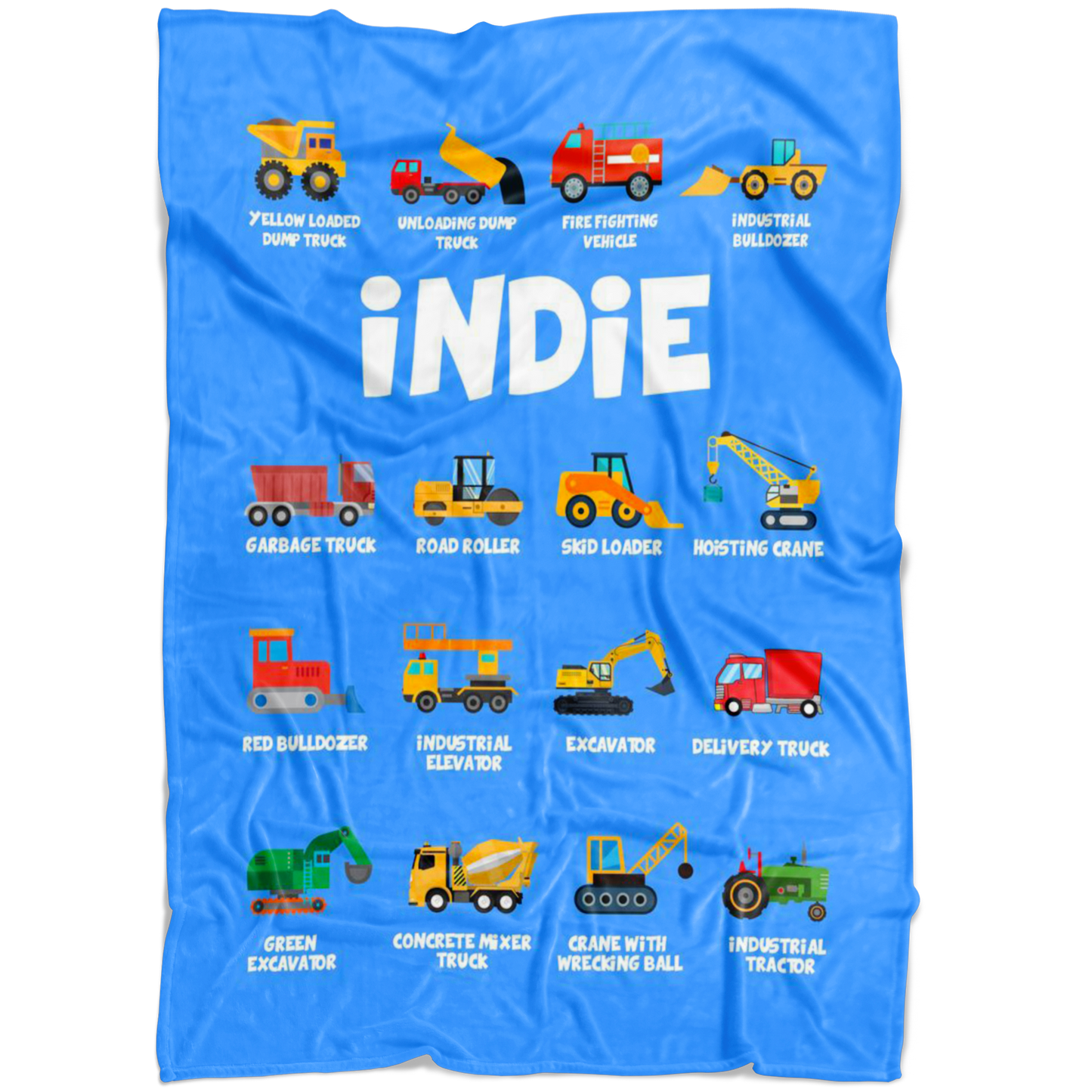 Indie Construction Blanket Blue
