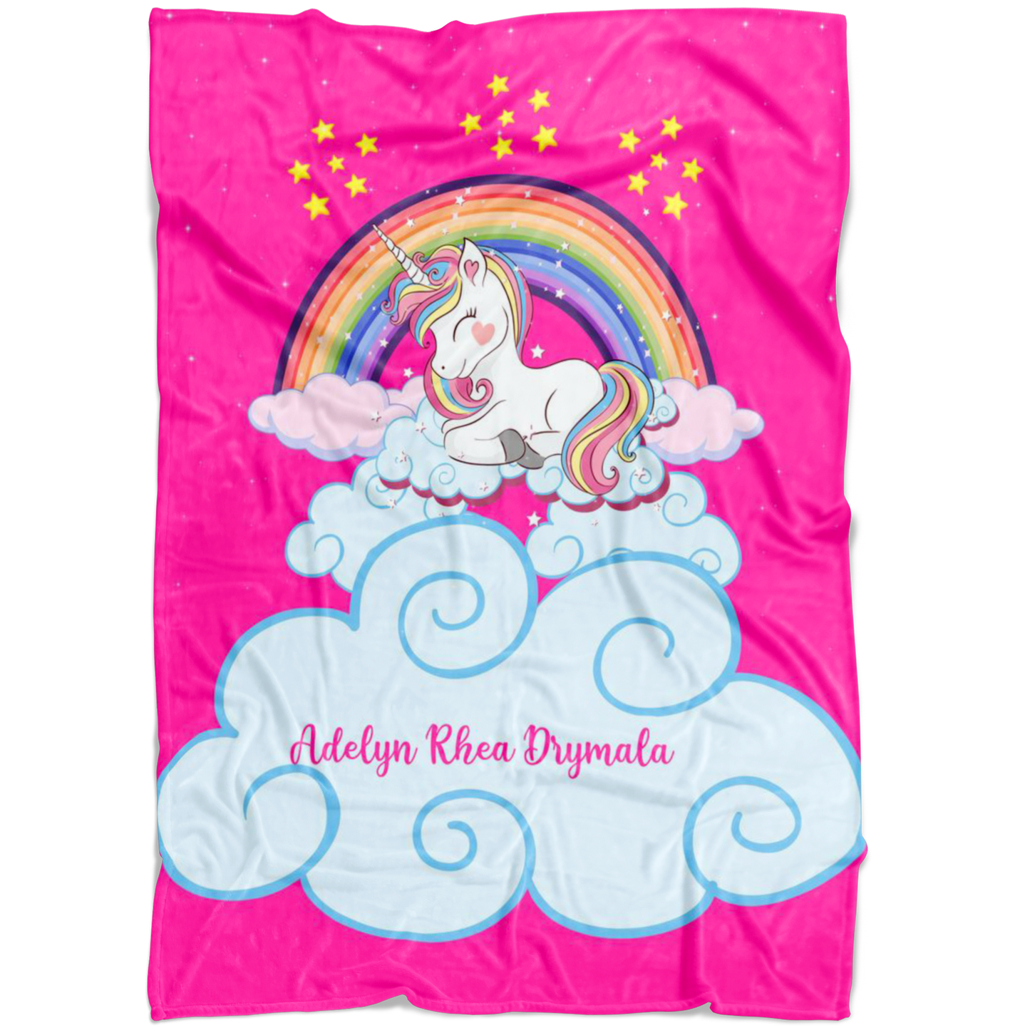 Personalized Name Magical Unicorn Blanket for Babies & Girls - Adelyn