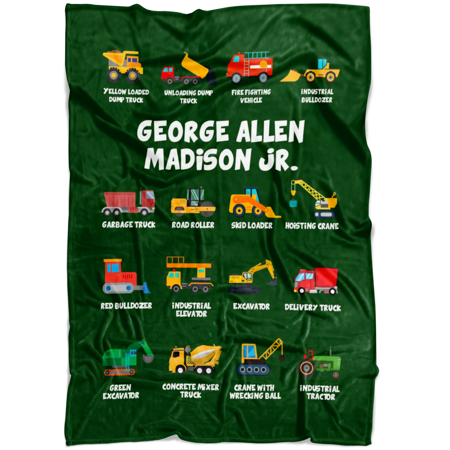 George Allen Madison Jr. Construction Blanket Green