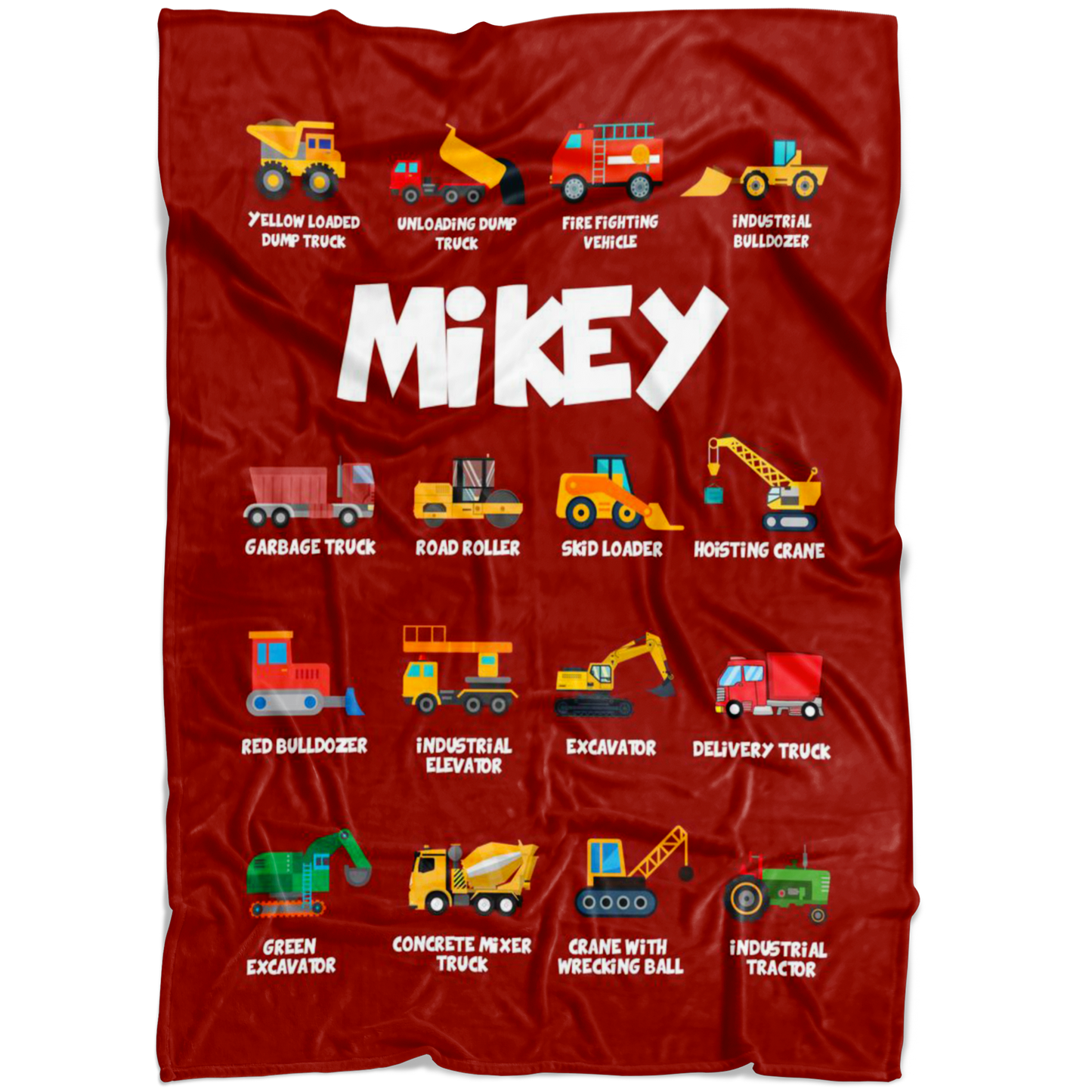 Mikey Construction Blanket Red