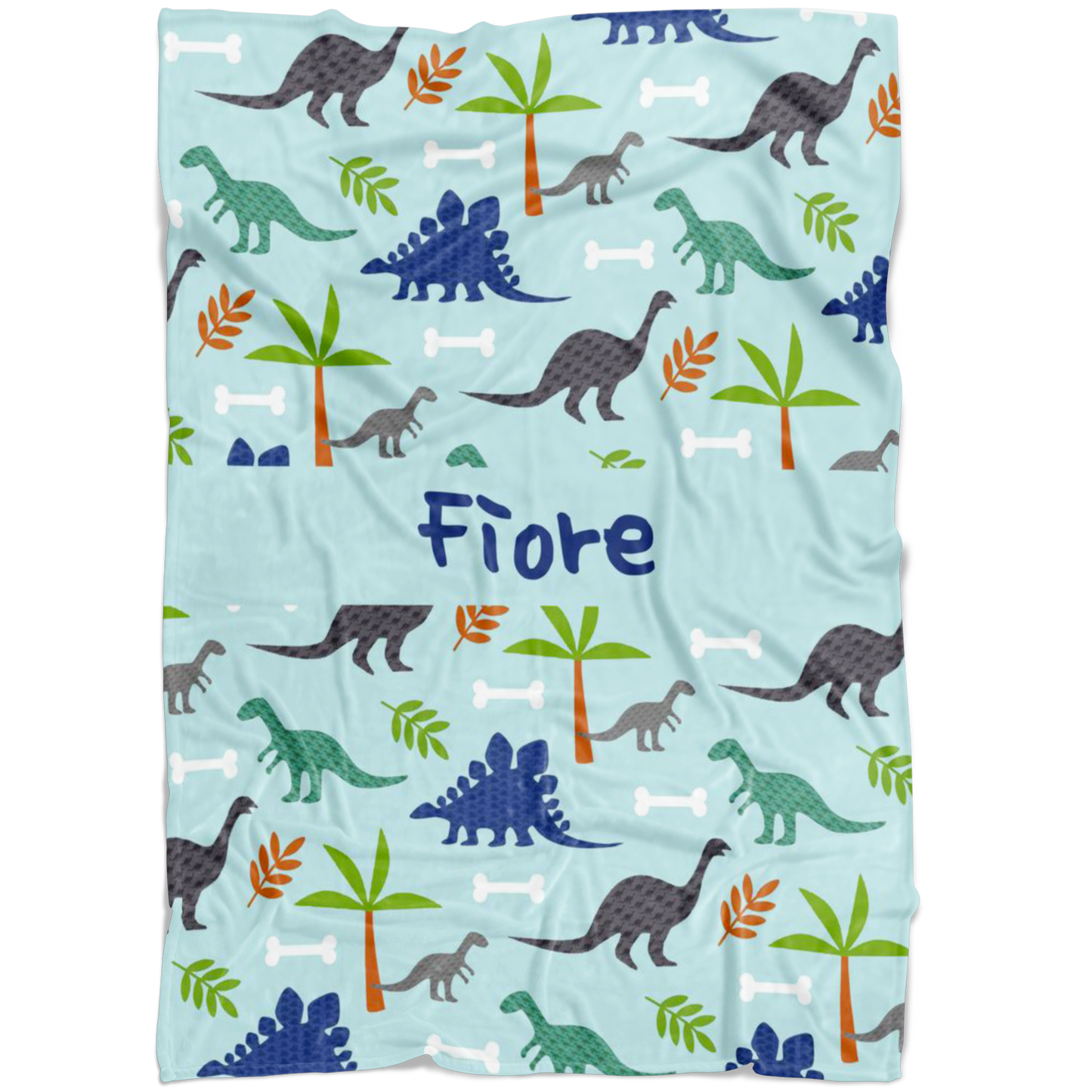 Personalized Dinosaur, Dino World Blanket for Boys, Kids - Fiore