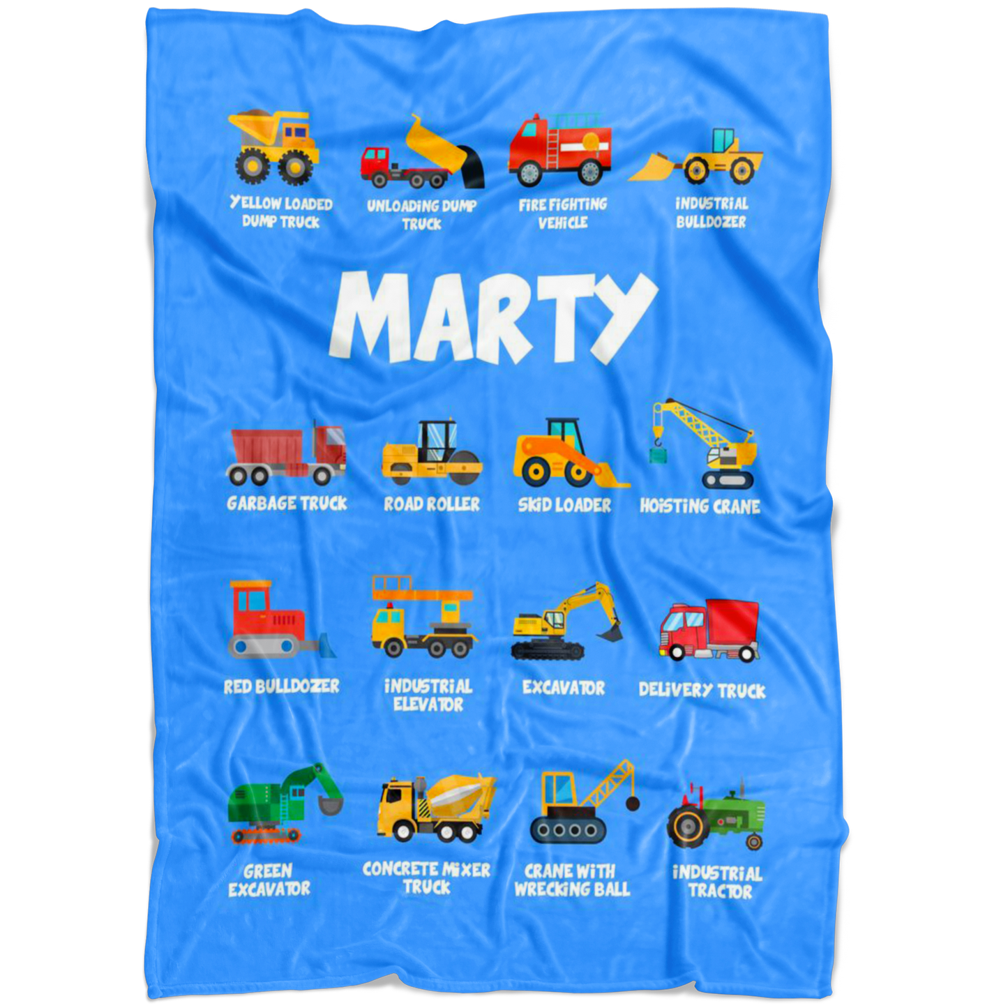 Marty Construction Blanket Blue